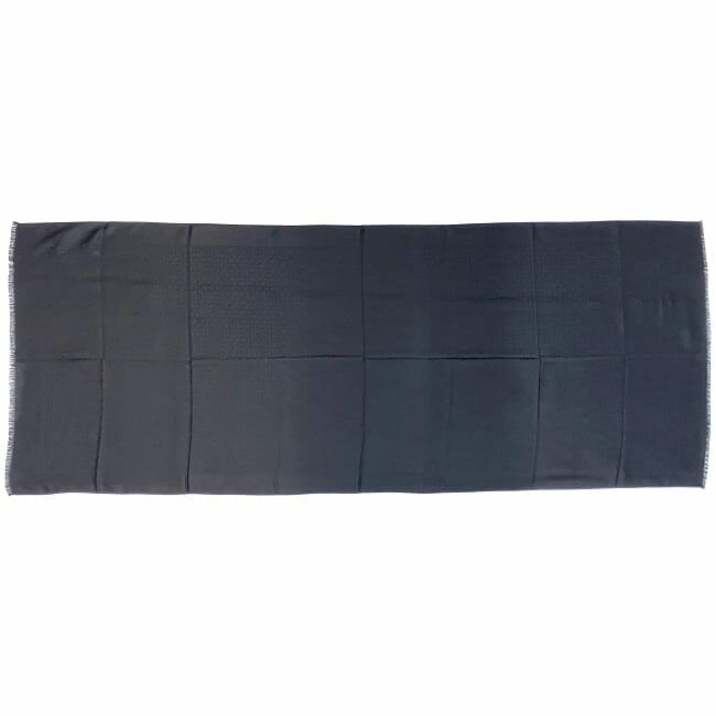 Salvatore Ferragamo Scarf Black Gancini 327987 002 Ec-20458 Silk Long