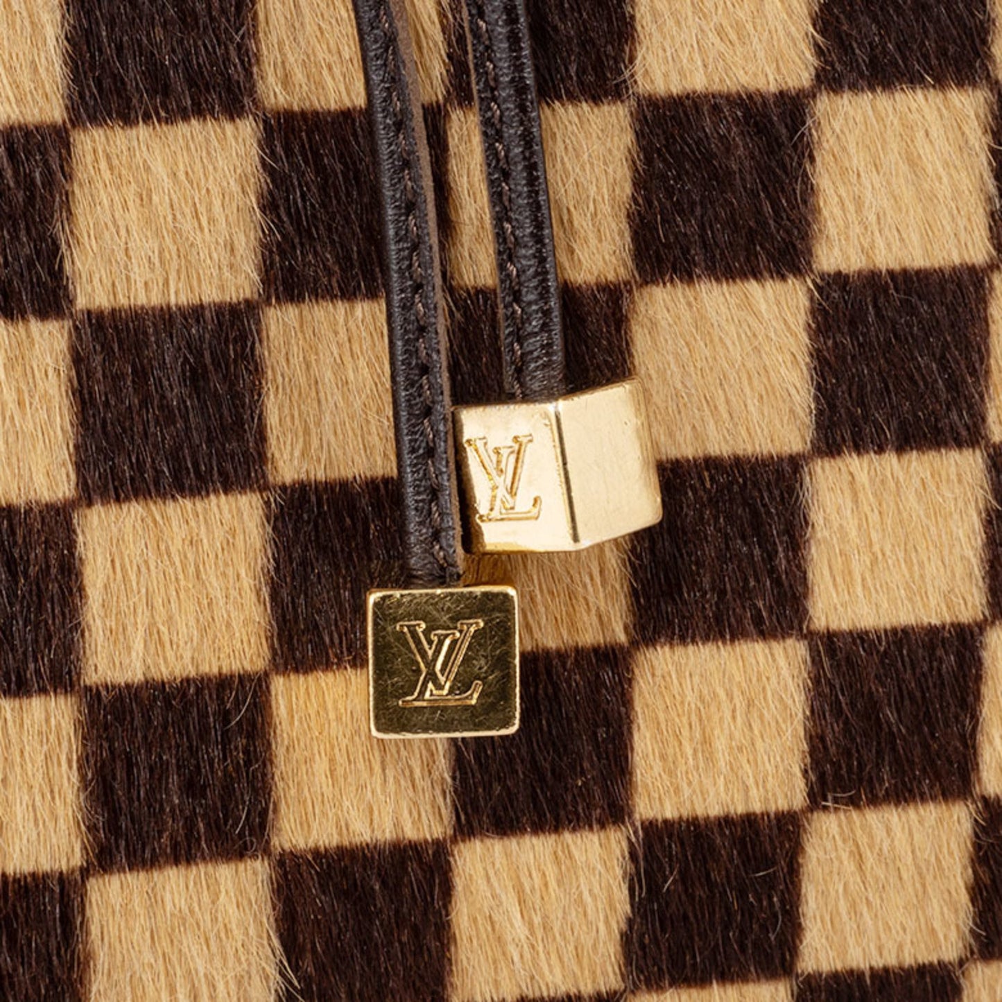 Louis Vuitton Damier Sauvage Lion Handbag M92131 Pony Leather