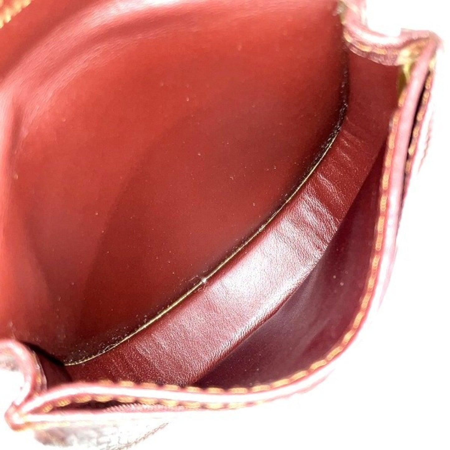 Cartier Must Line Bordeaux Leather Coin Purse Wallet Wallet/Coin Case
