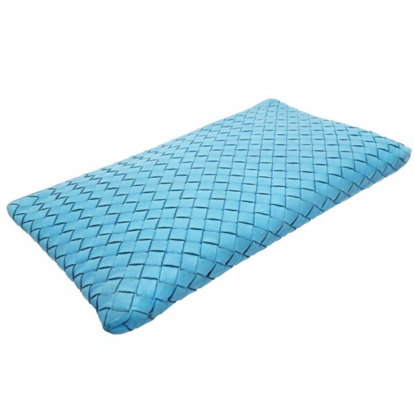 Bottega Veneta Pouch Intrecciato Clutch Bag Leather Light Blue Bottega Veneta Mesh Second Multi