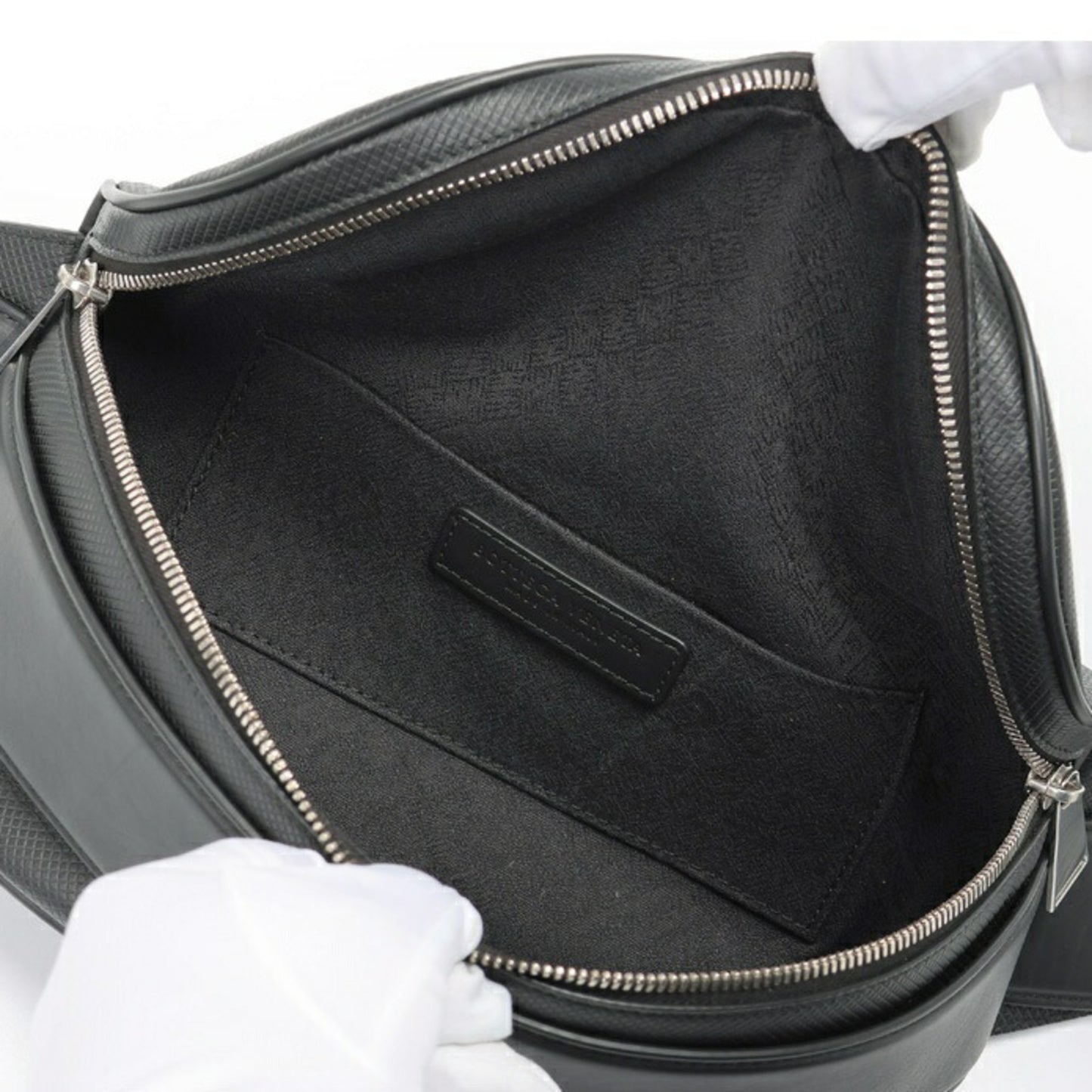 Bottega Veneta Marco Polo Belt Bag Body 578140 Leather Black S-157368