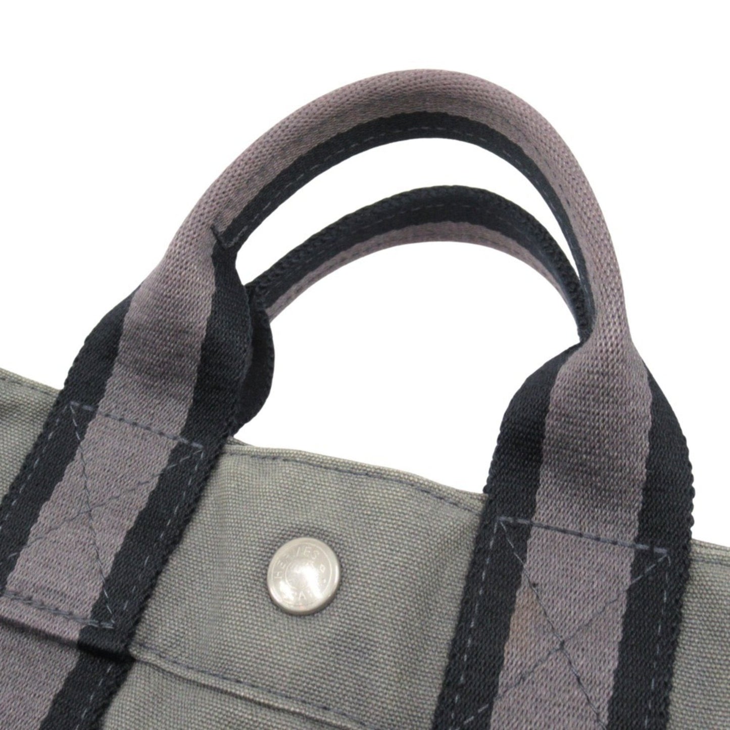 Hermes Hermes Bag Foult Pm Canvas Tote Hand Grey