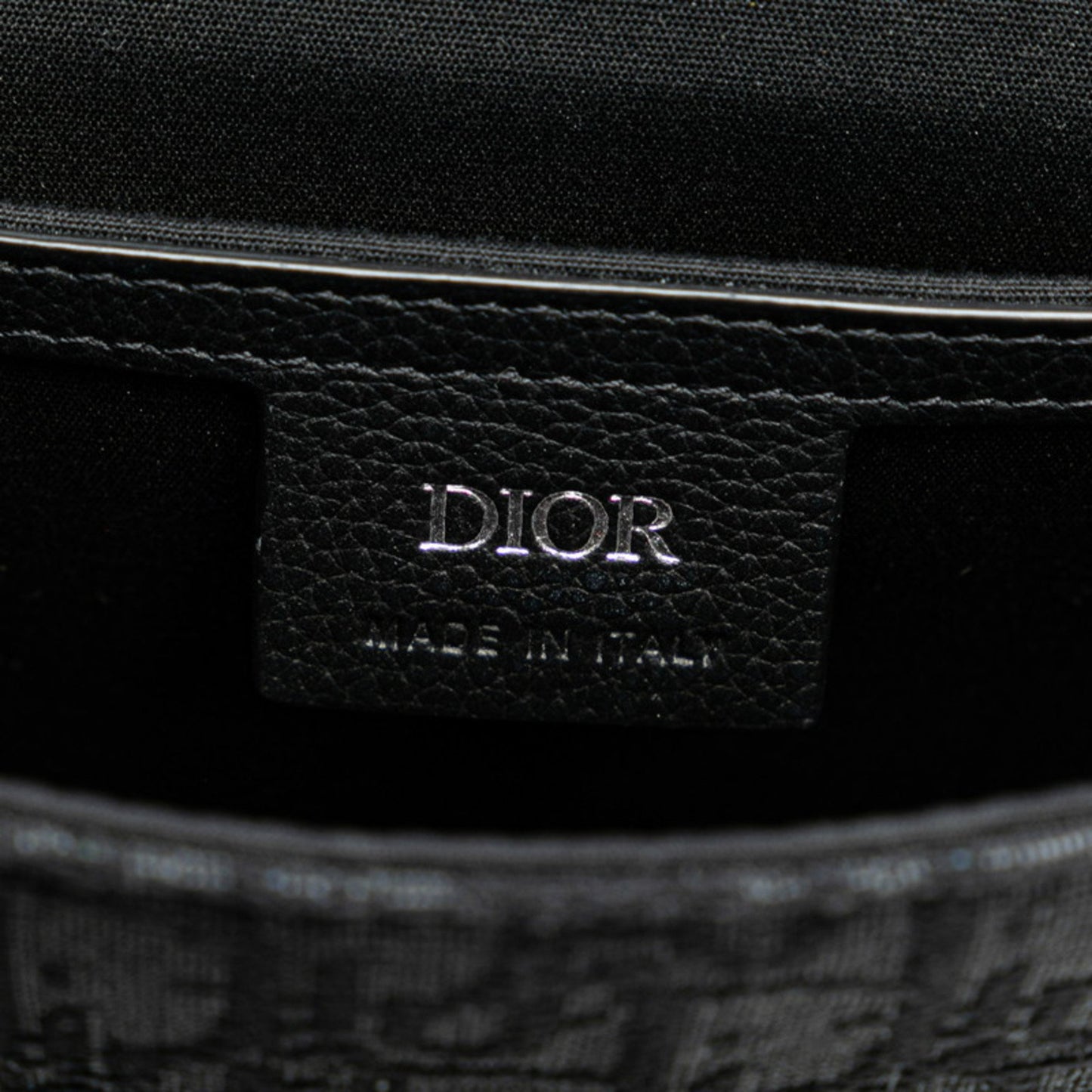 Christian Dior Dior Trotter Saddle Shoulder Bag 2Adc35Yks Black Canvas Leather
