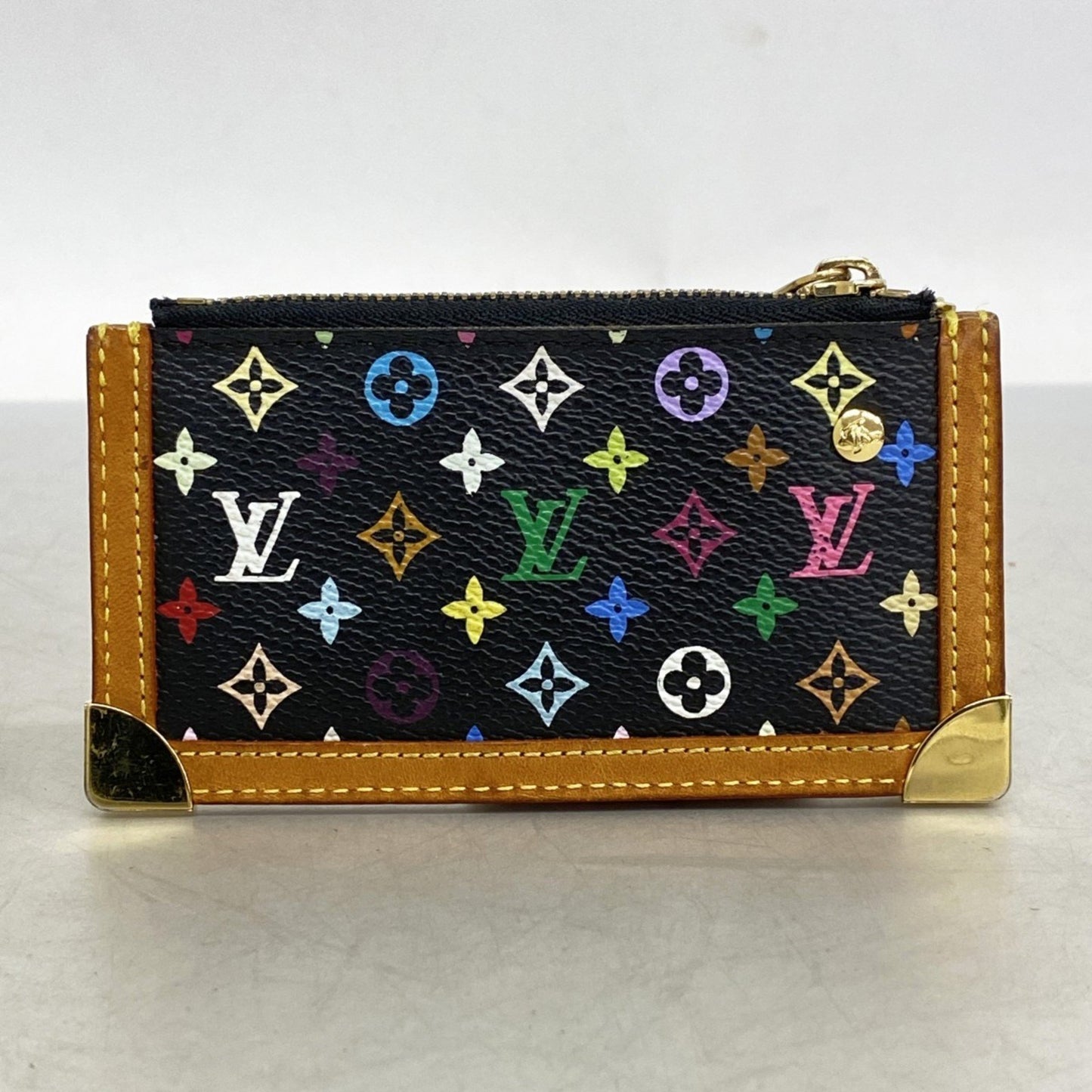 Louis Vuitton Monogram Multicolore Pochette Cle Wallet/Coin Case M92654 Noir