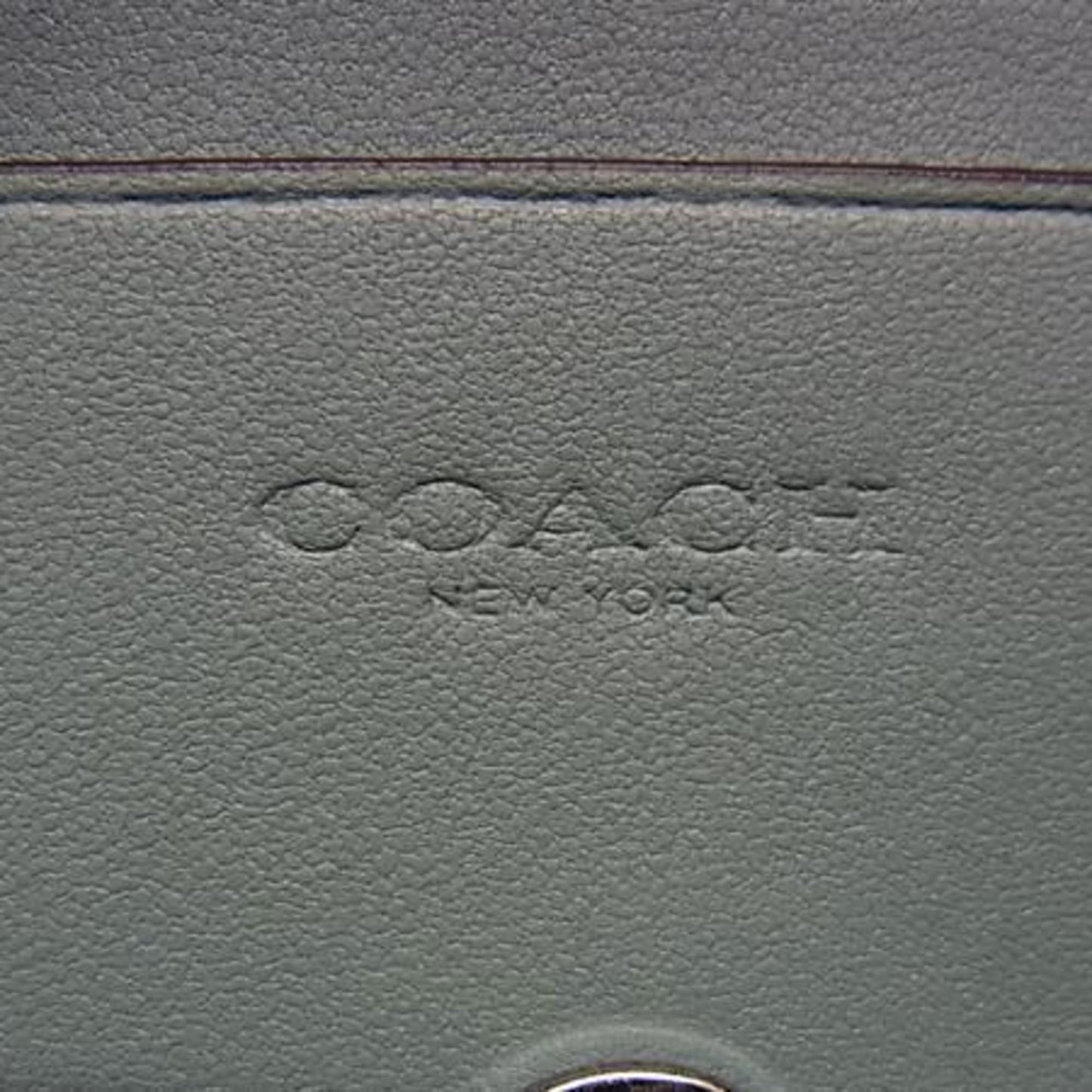 Coach Chain Wallet Ct879 Green Leather