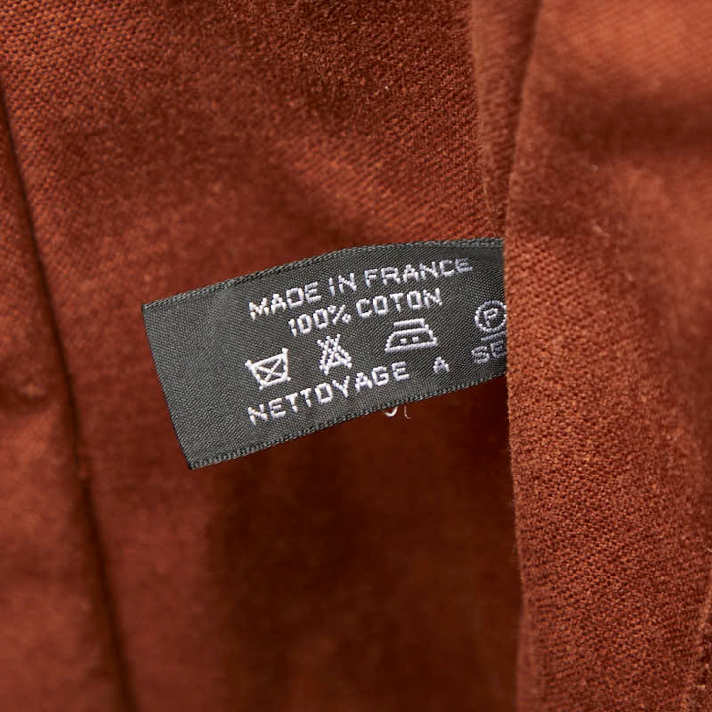 Herms Foule Tote Mm Bag Brown Navy Canvas