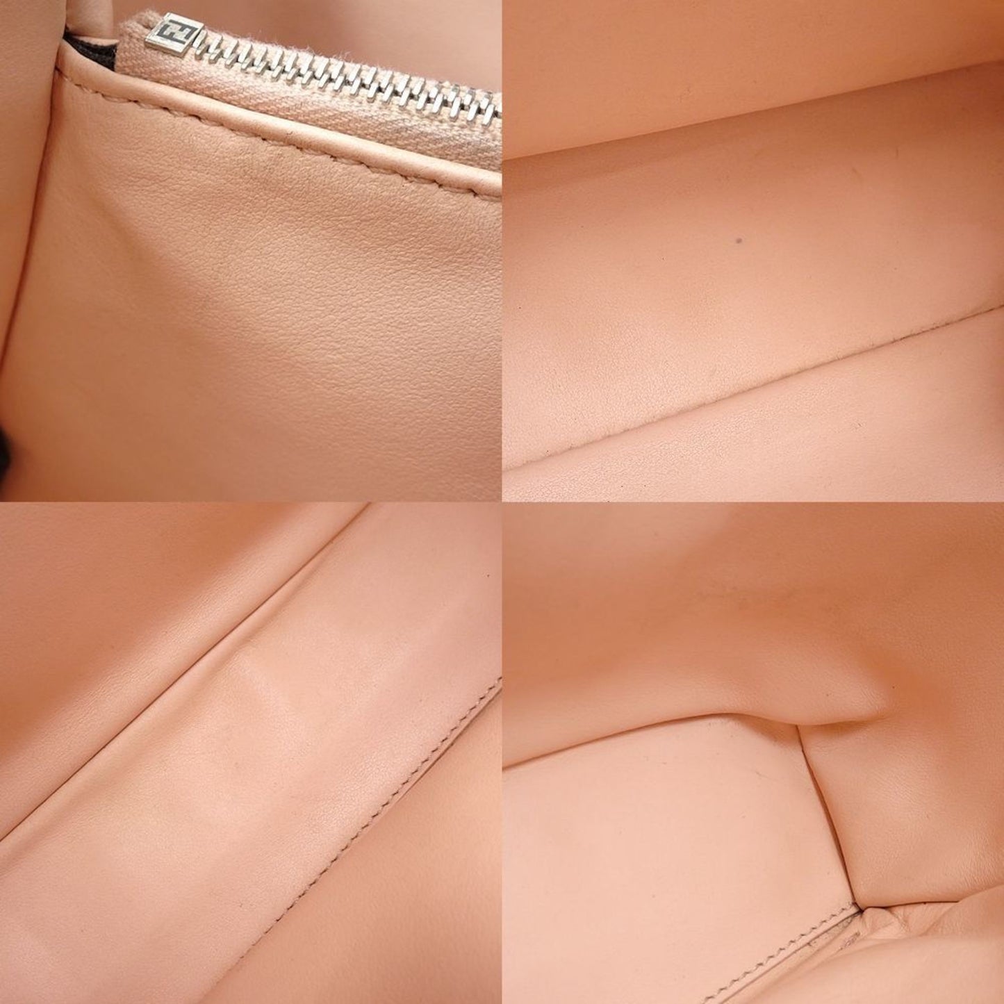 Fendi Petit Toujour 8Bh253 Handbag Monster Leather Black 352157