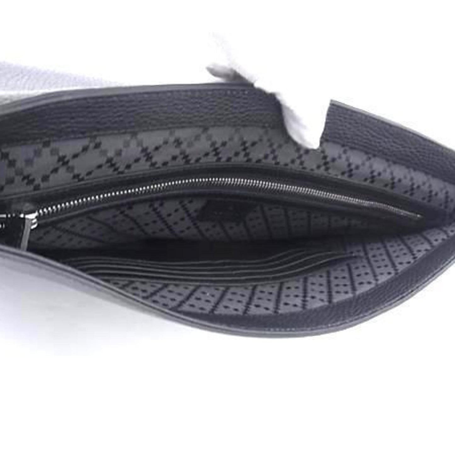 Gucci Portfolio Clutch Bag 387082 Black Leather