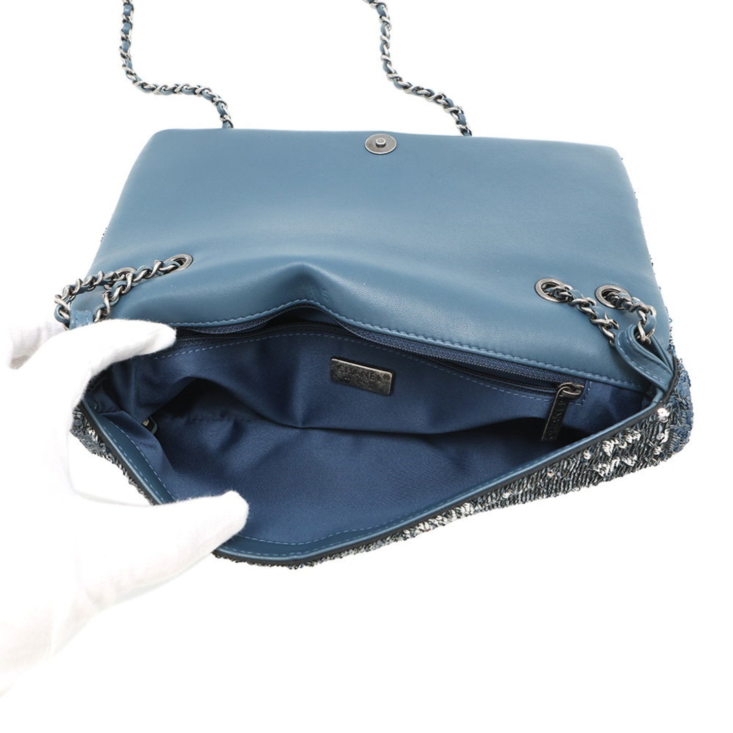 Chanel Chain Shoulder Bag Coco Cuba Sequin Leather Chanel