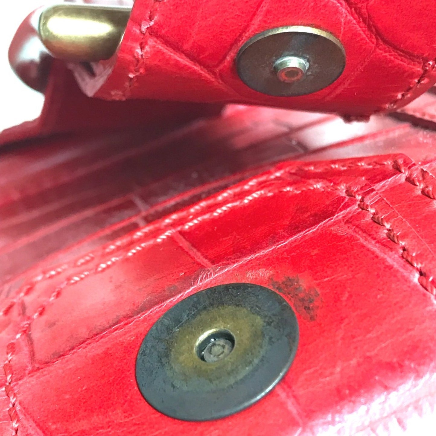 Celine Belt Bag Hand Bag Red Goldhardware
