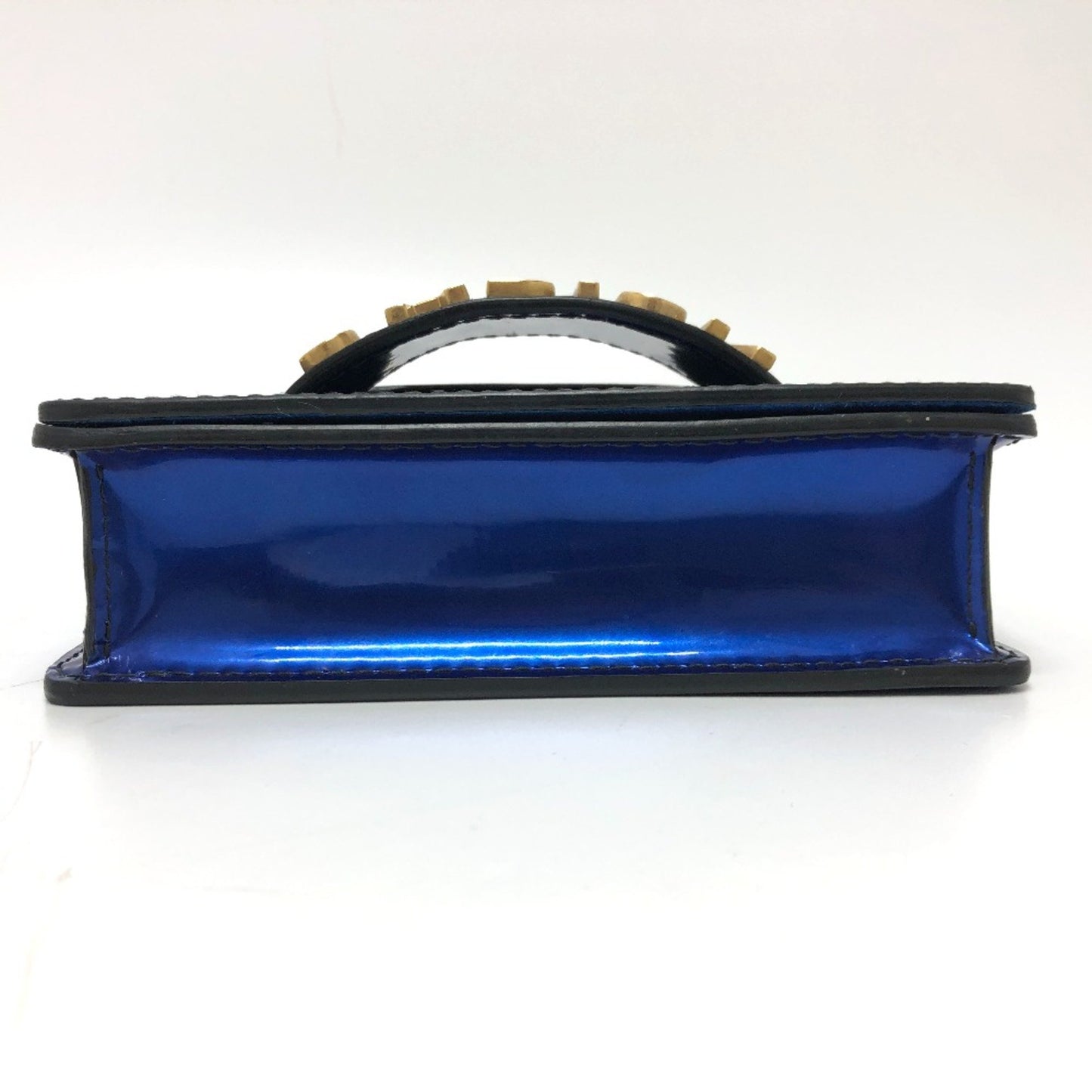 Christian Dior Chain Bag Crossbody Shoulder Bag Shoulder Bag Gunmetal Blue Goldhardware