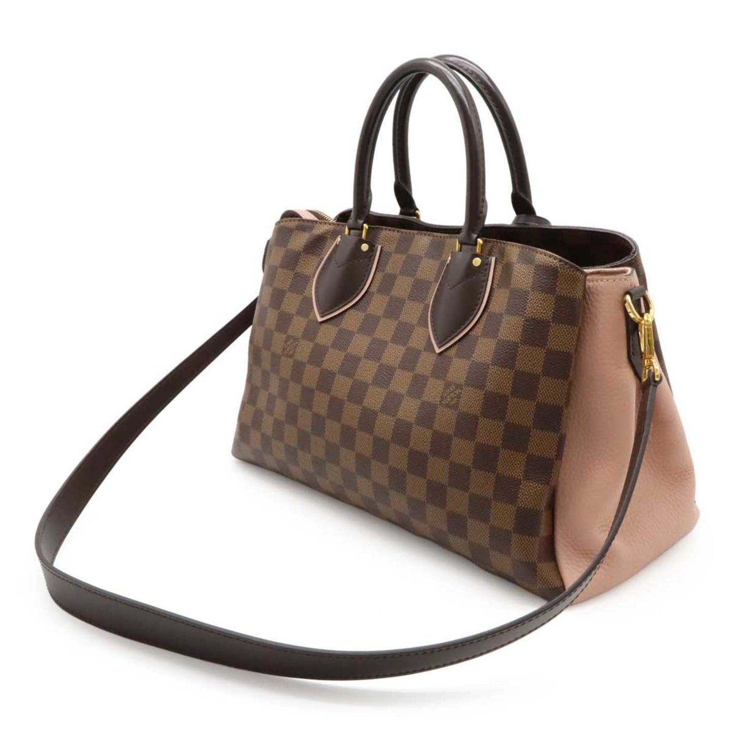 Louis Vuitton Damier Normandy Handbag Shoulder Bag Brown Magnolia Pink N41488