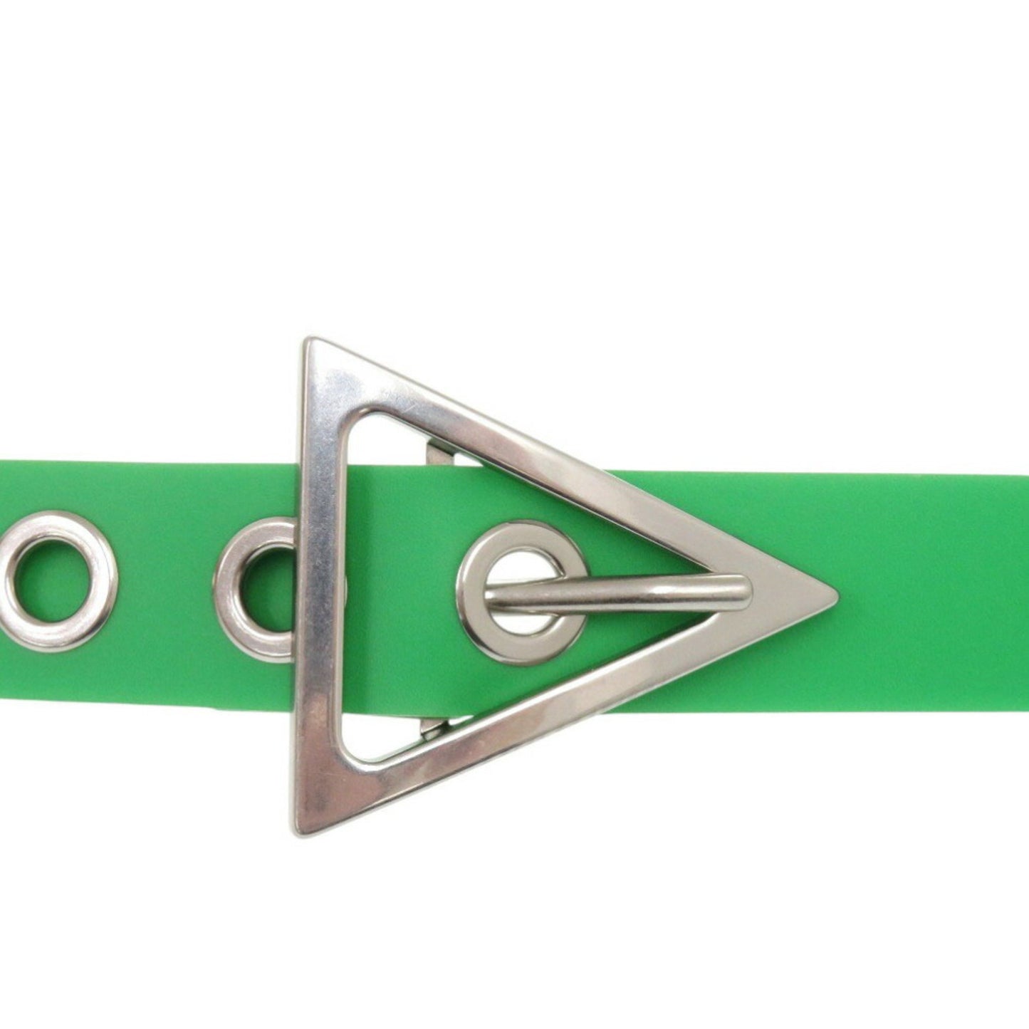 Bottega Veneta Triangle Buckle 691010 V1Rt0 3724 Rubber Parakeet Green Belt 1022Bottegaveneta