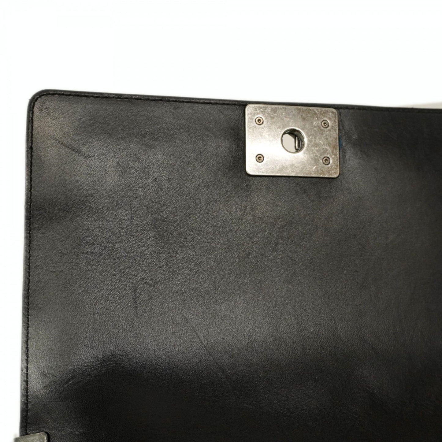 Chanel Shoulder Bag Boy Chain Leather Black