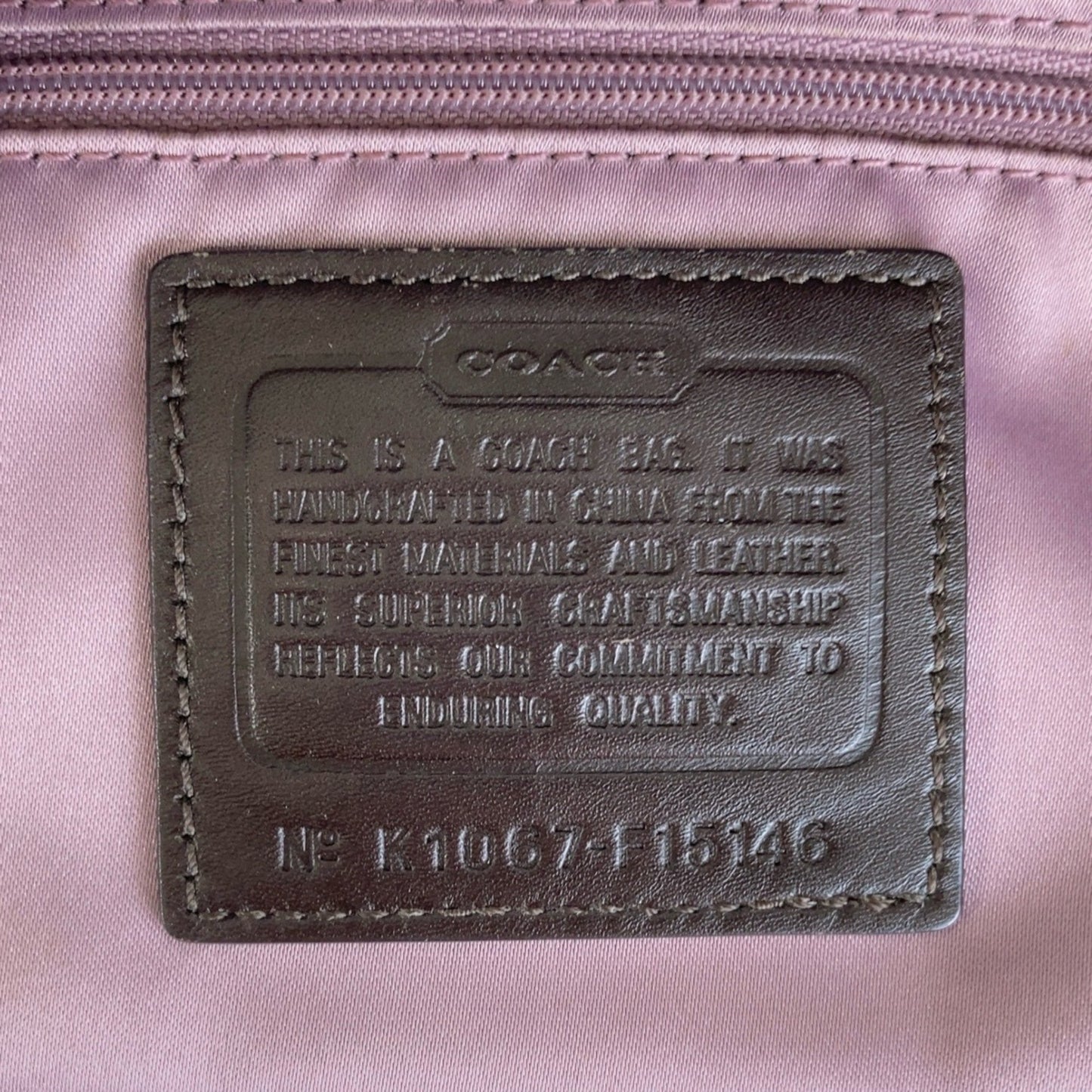 Coach Signature Brown Silver Hardware Canvas Tote Bag Shoulder