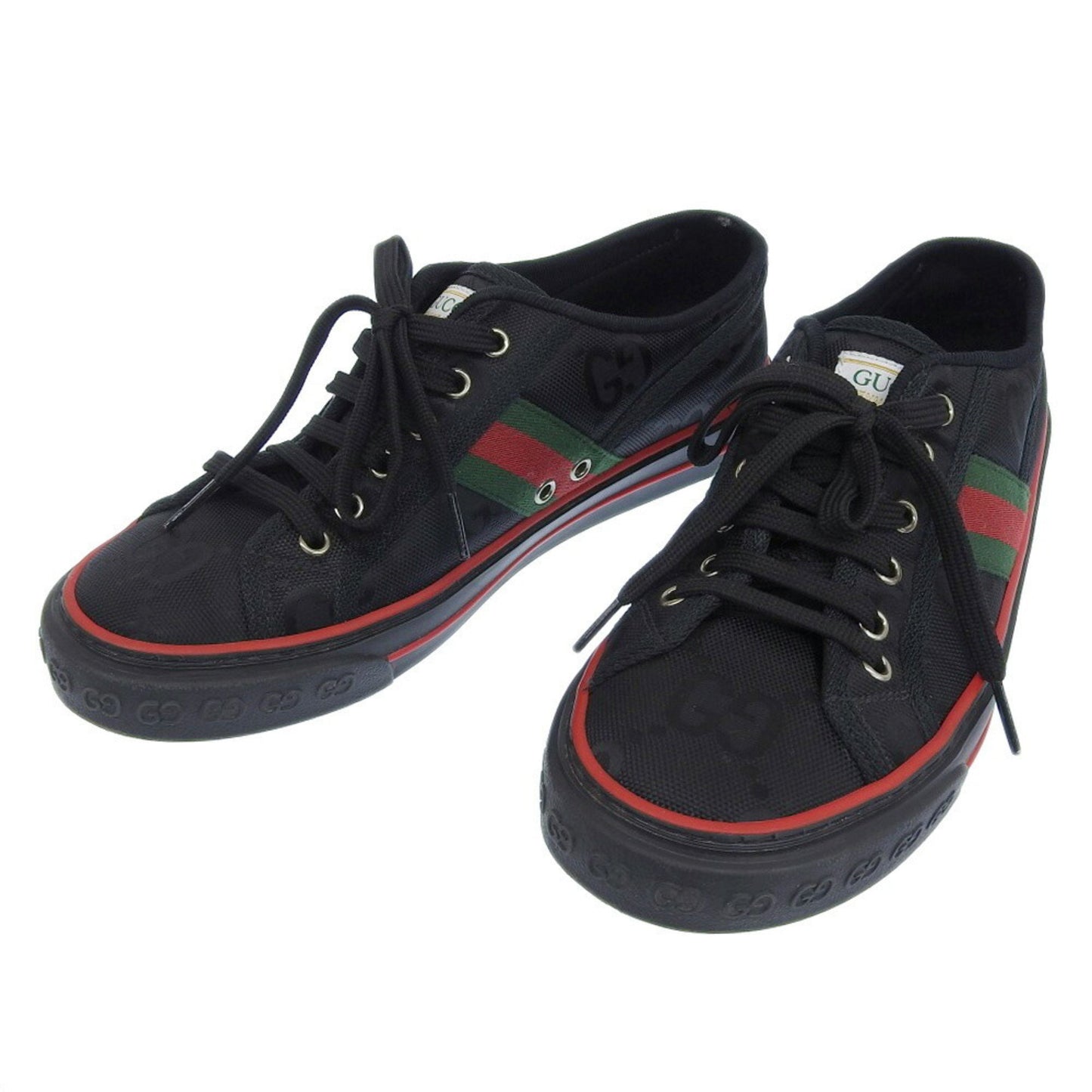 Gucci Shelly Line Gg Canvas Tennis 1977 Off The Grid Shoes Black 6 629242 H9H70 1072