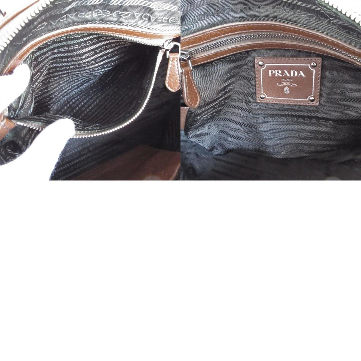 Prada Prada Handbag Shoulder Bag Leather Brown