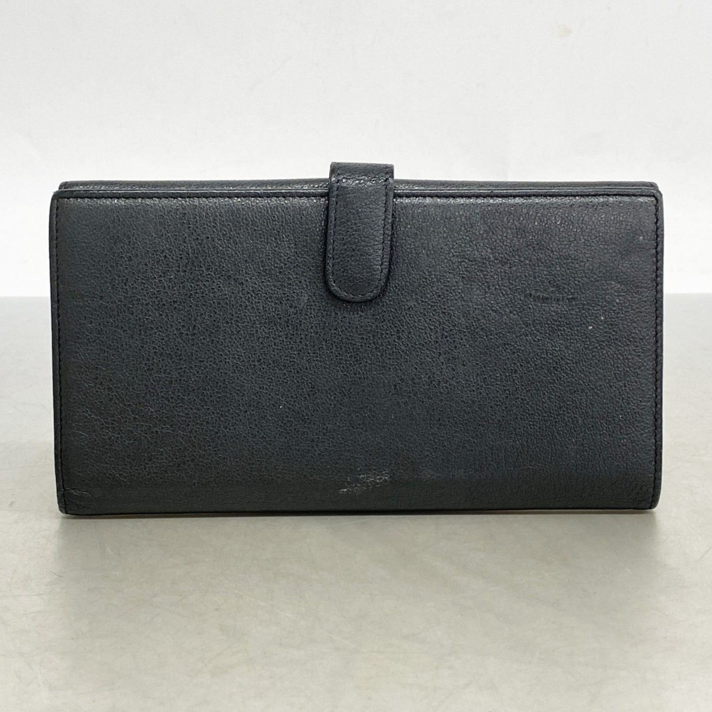 Chanel Camellia Leather Long Wallet Black