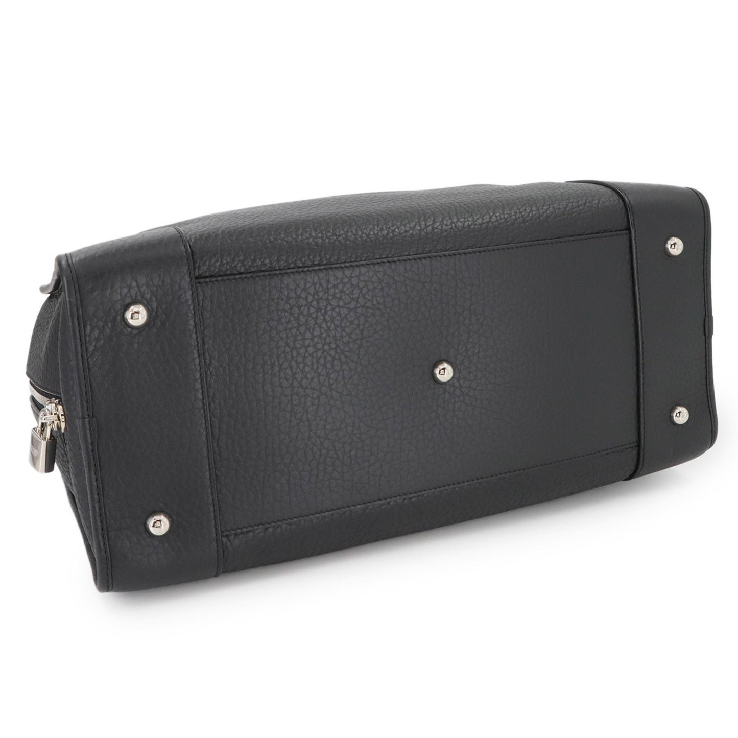 Loewe Amazona 44 Boston Bag Leather Black 352.38La02 Silver Hardware