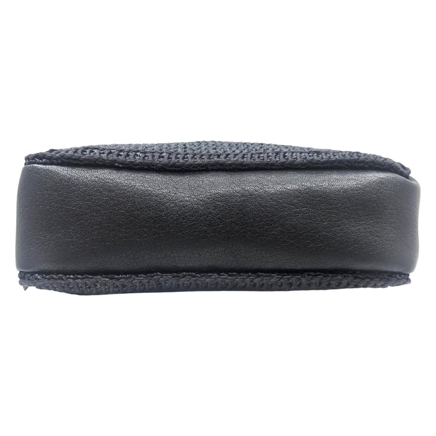 Saint Laurent Lou Raffia And Leather Black Camera Bag 468537 Shoulder With Tassel