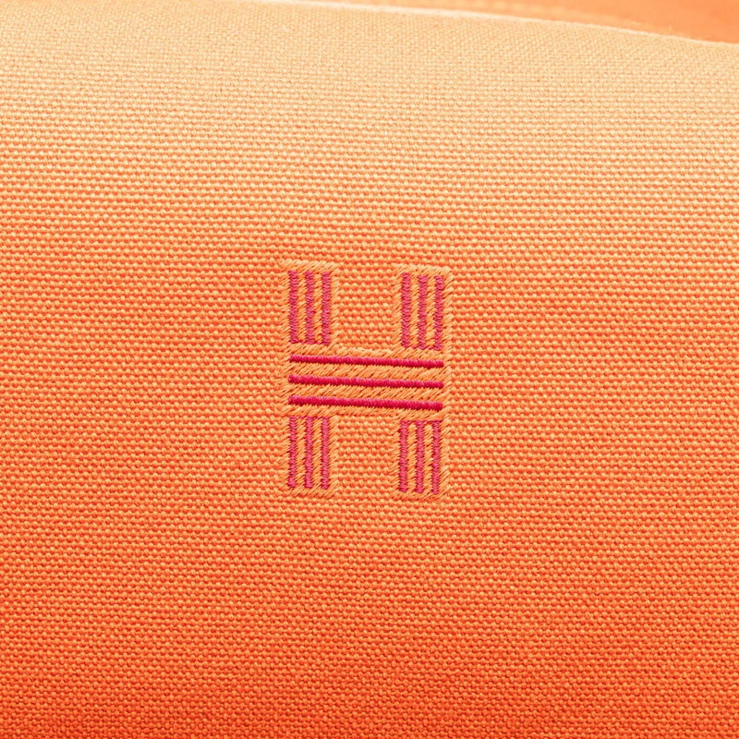 Hermes Herms Bride A Black Gm Handbag In Orange Canvas