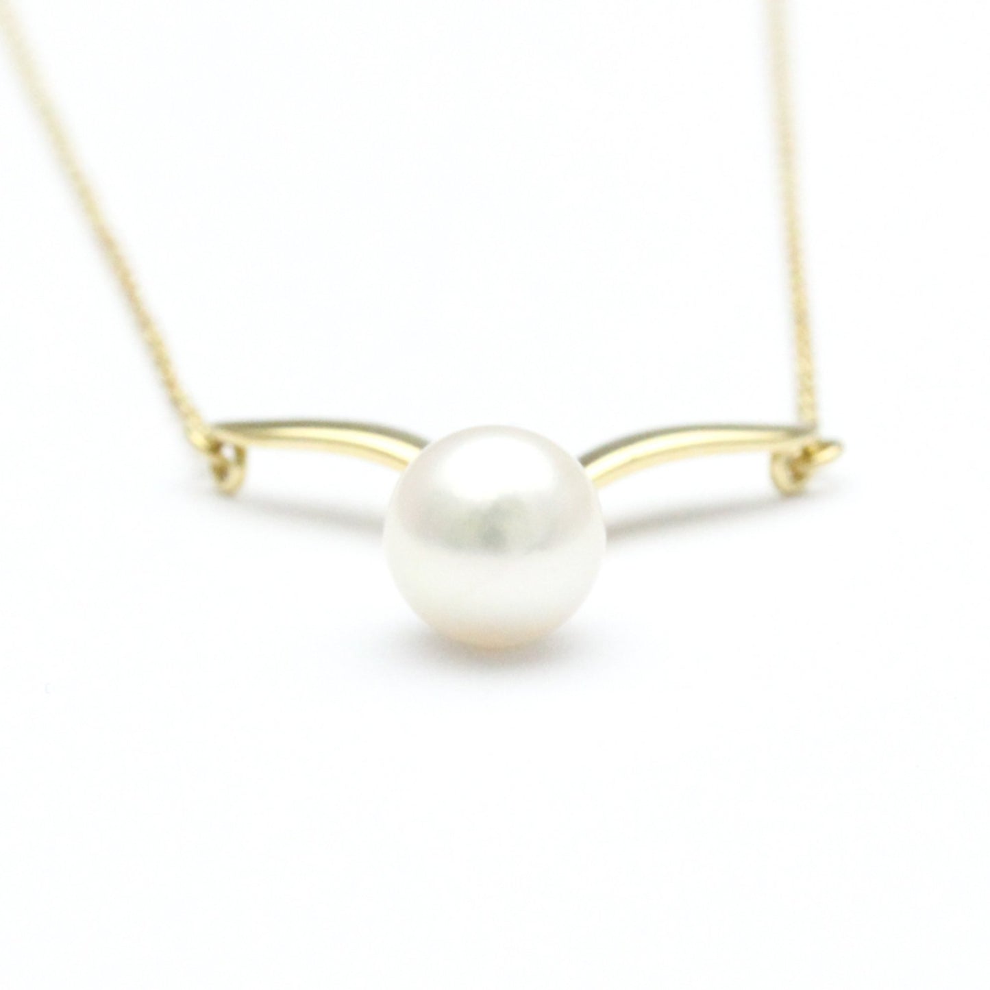 Mikimoto Pearl Diamond Necklace Yellow Gold (18K) Diamond