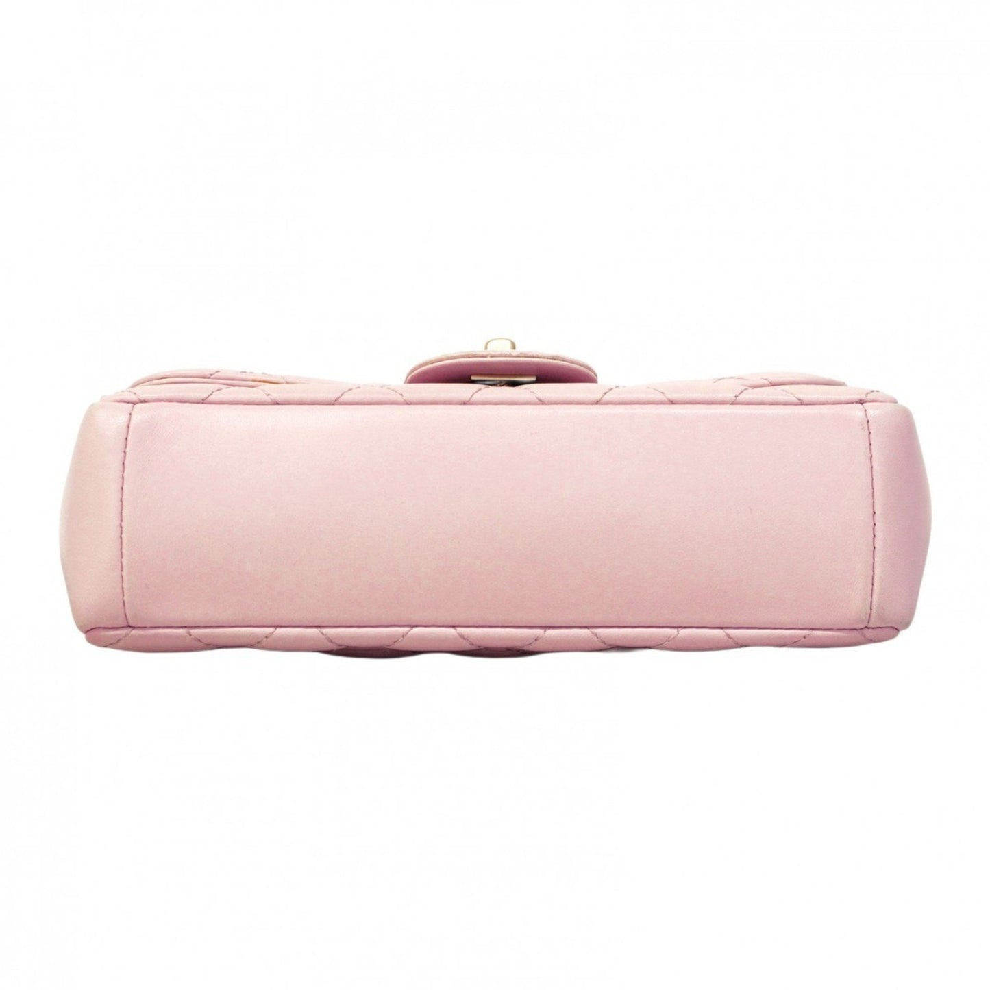 Chanel Shoulder Bag Matelasse W Chain Lambskin Pink Champagne