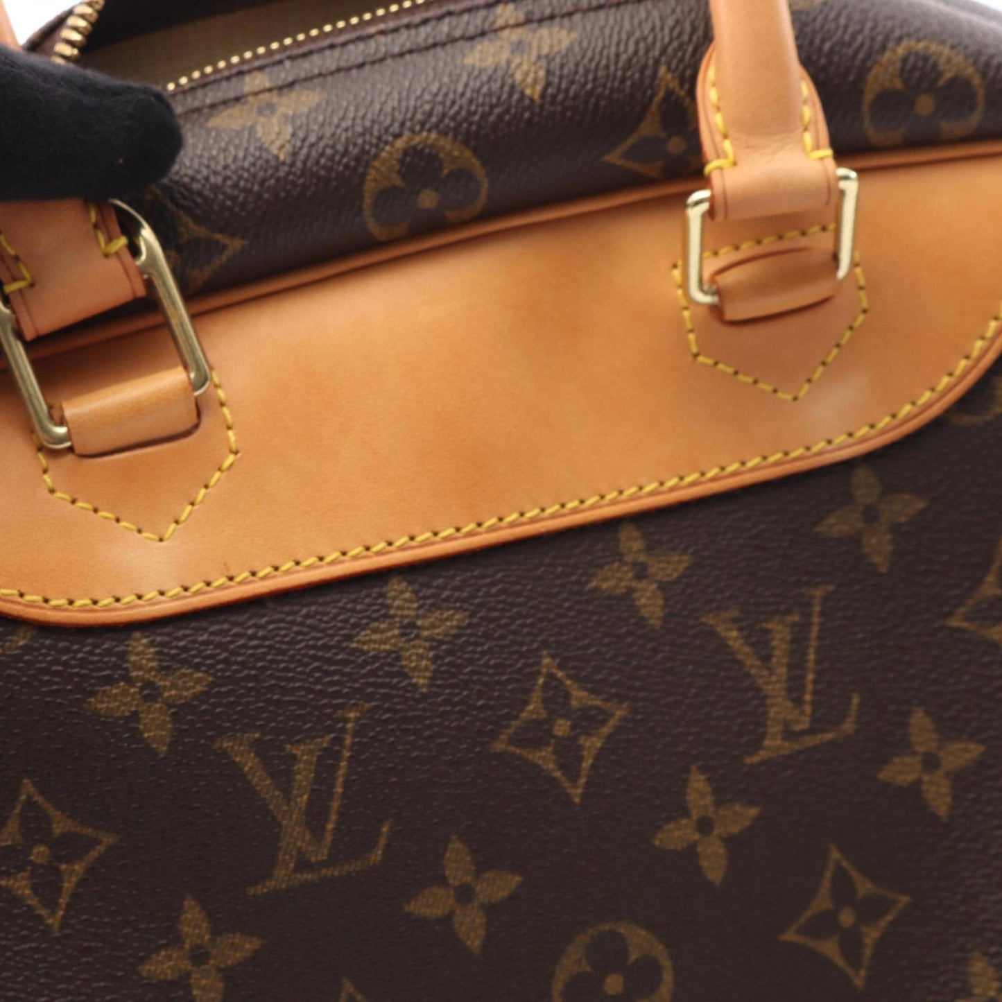 Louis Vuitton Deauville Bowling Vanity Handbag In Coated Canvas And Leather With Monogram Design