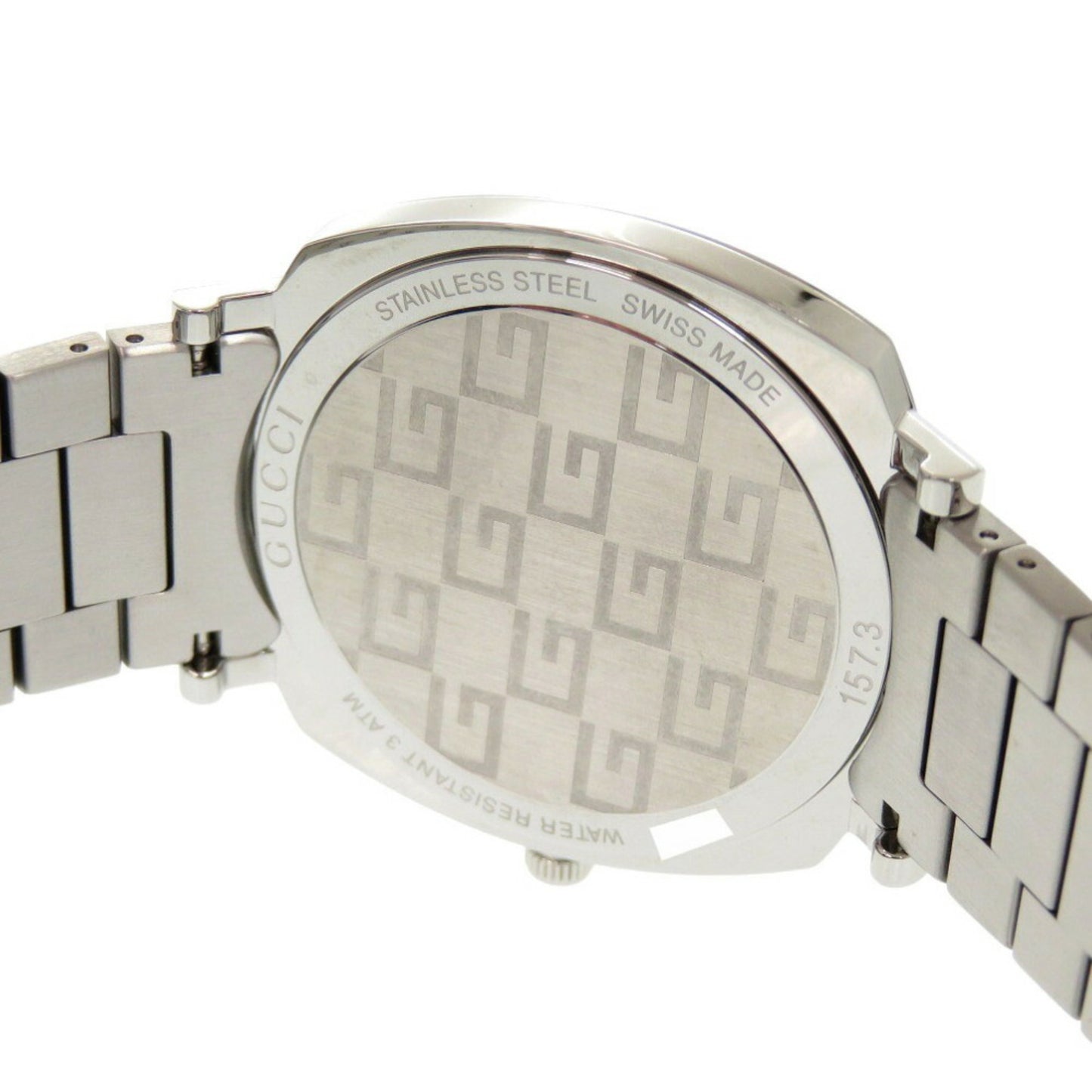Unused Gucci Grip Ya1574401 Ss Silver Quartz Watch 1535Gucci