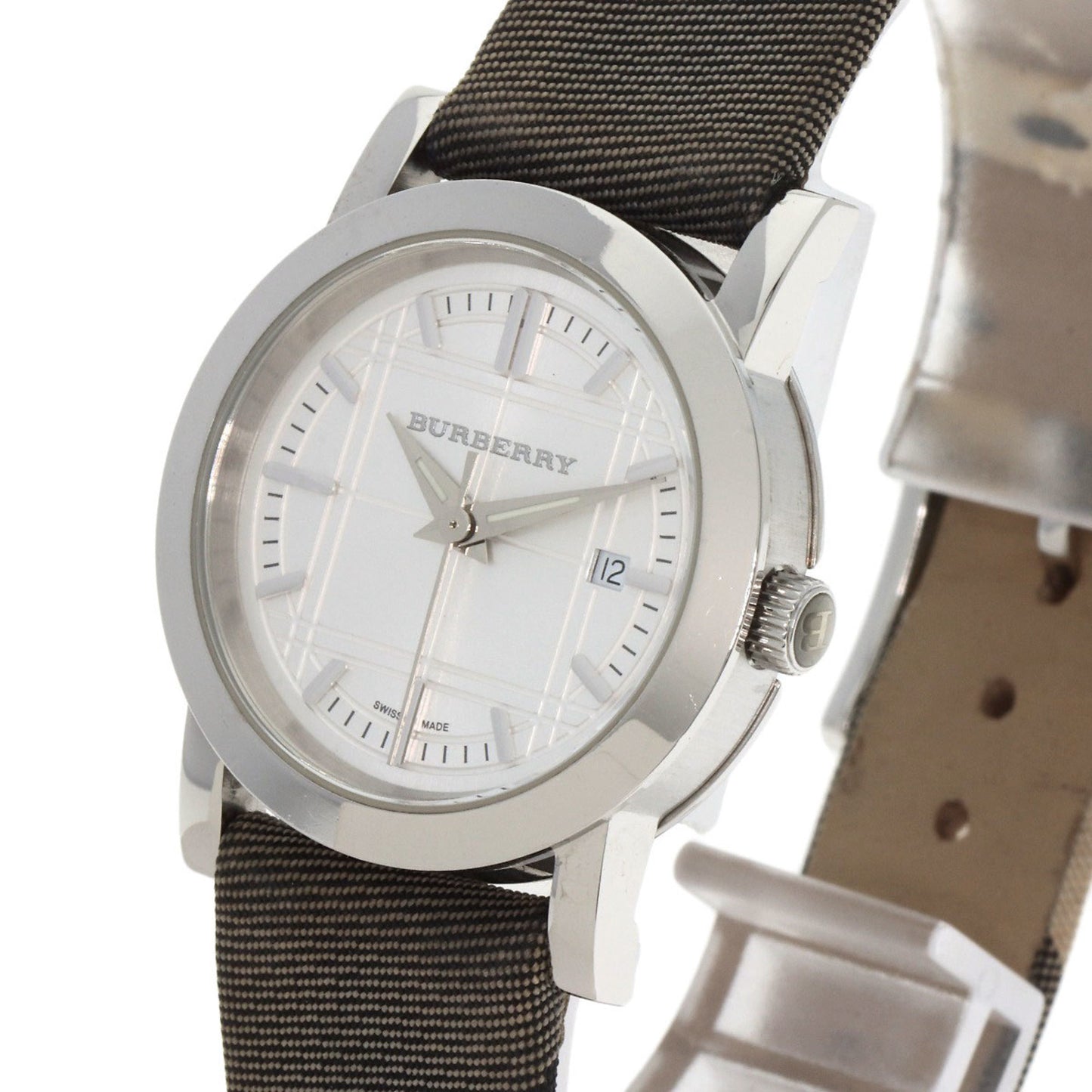 Burberry Bu1386 Watch Stainless Steel Leather