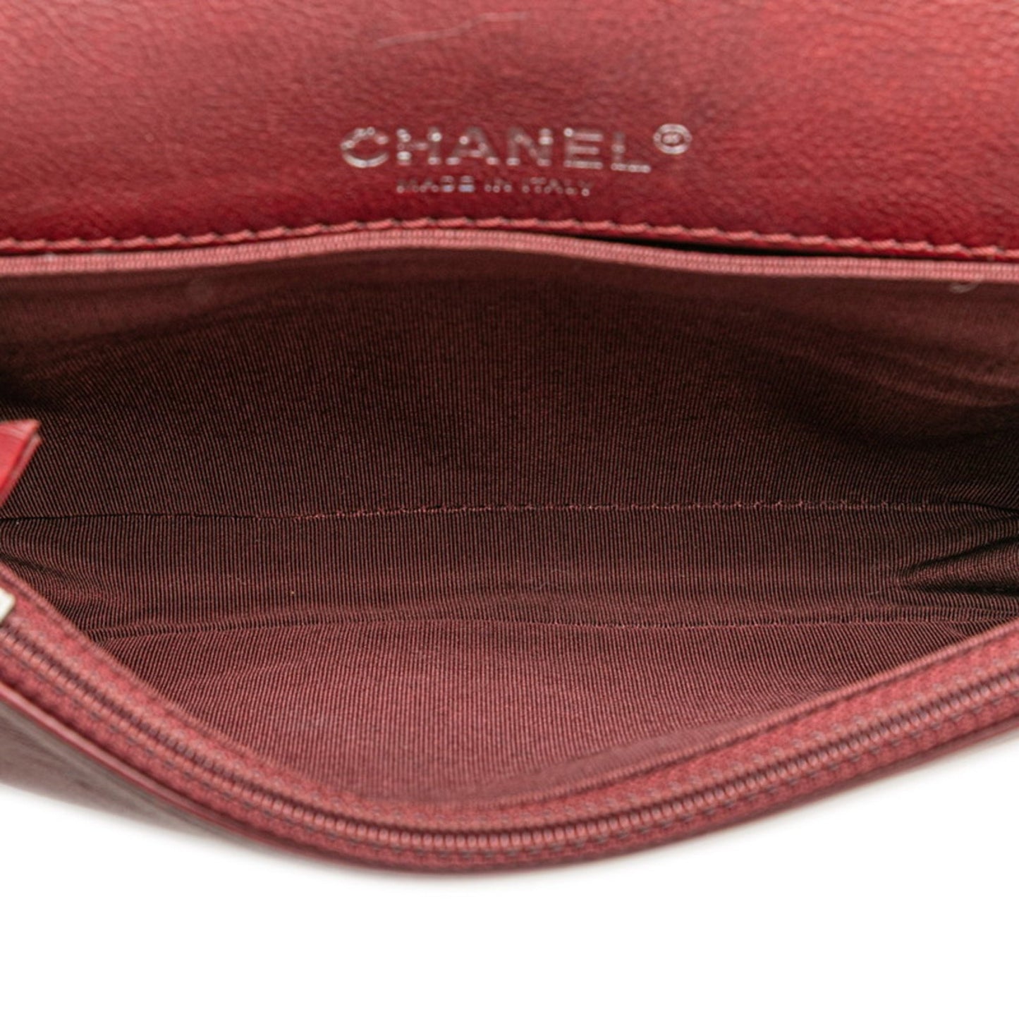 Chanel Boy Chanel Coco Mark Chain Shoulder Bag In Wine Red