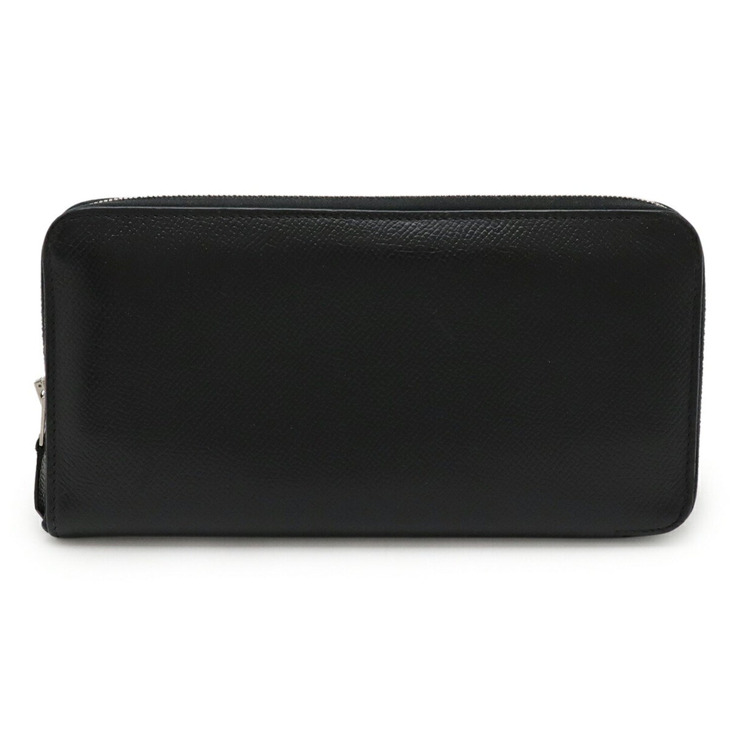 Hermes Azap Long Classic Round Wallet In Black Epsom Leather