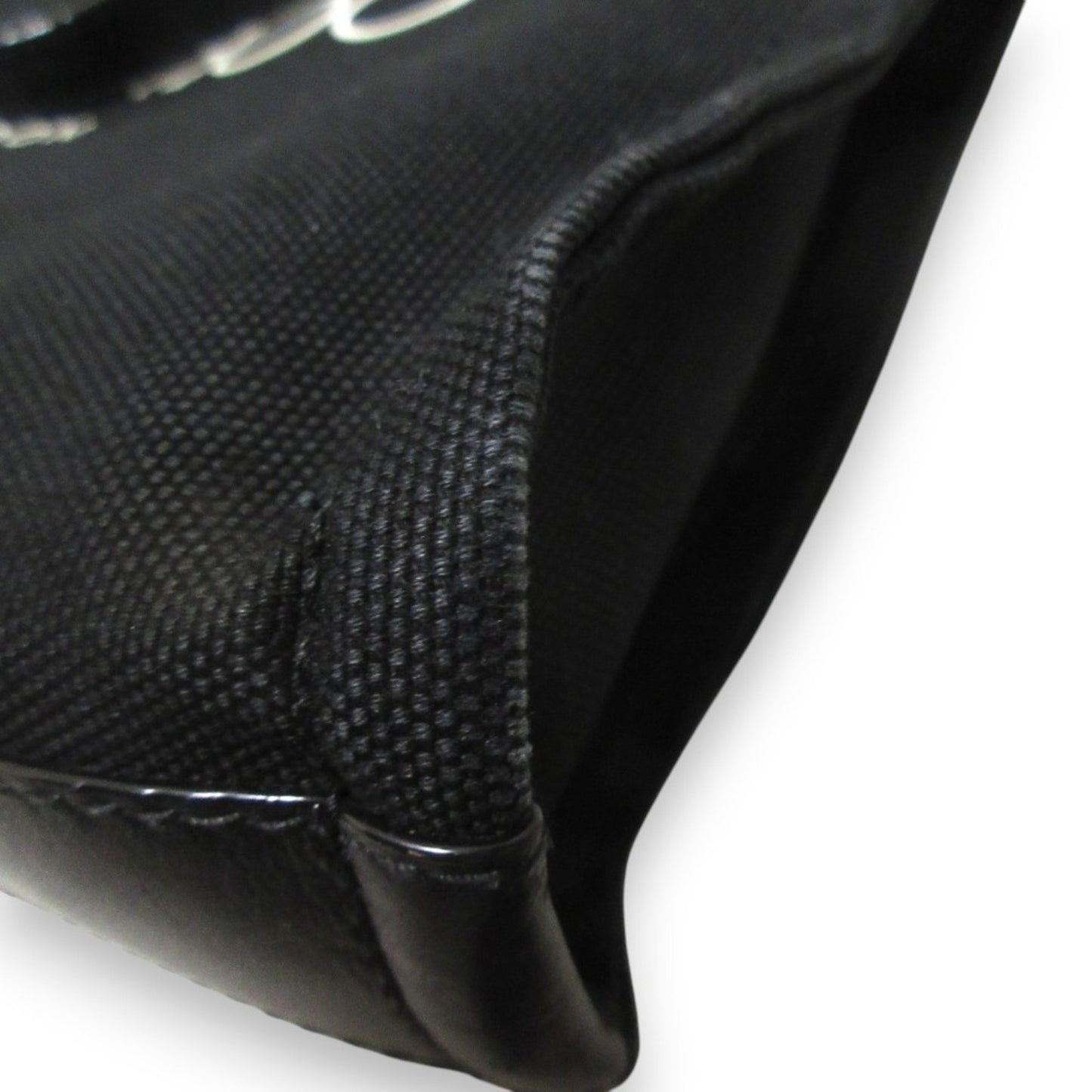 Jimmy Choo Logo Canvas Tote Bag In Black