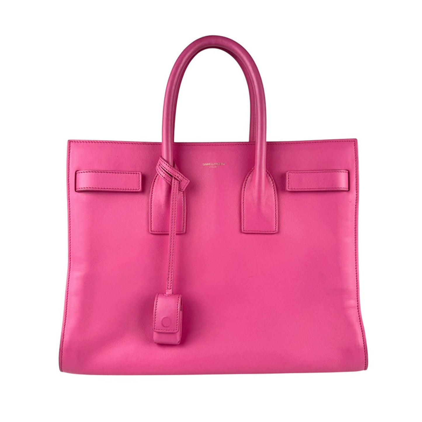 Saint Laurent Sac De Jour Handbag/Shoulder Bag In Pink Gold Leather