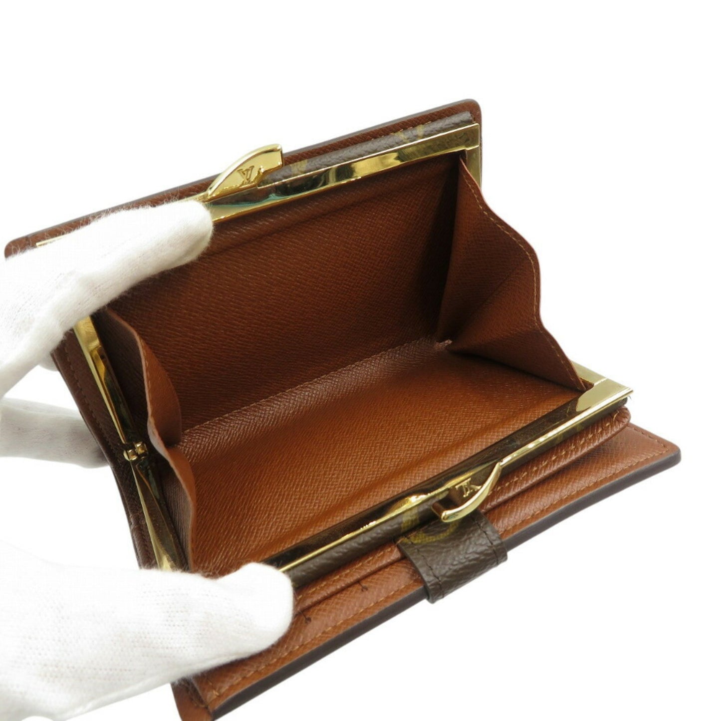 Louis Vuitton Monogram Portefeuille Viennese M61674 Canvas Brown Bi-Fold Long Wallet 1098Louis