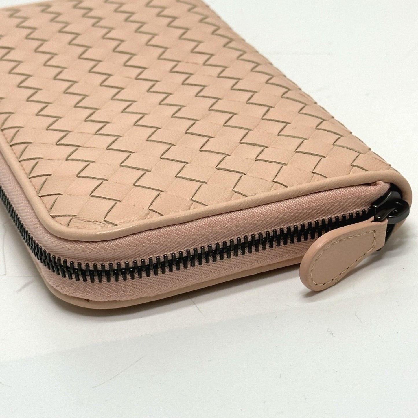 Bottega Veneta Intrecciato Long Wallet Pink