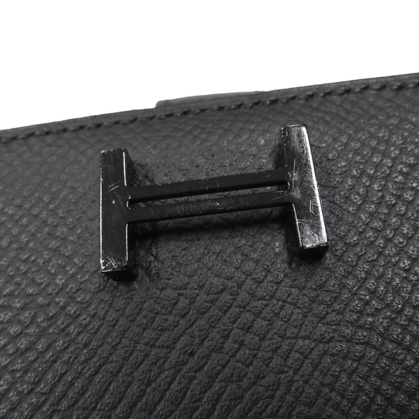 Hermes Herms Bearn Soufflet Long Wallet In Black