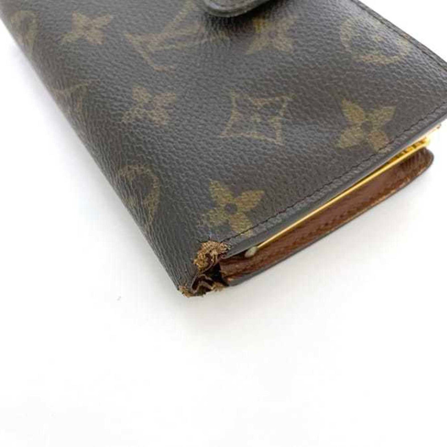 Louis Vuitton Bi-Fold Wallet Ec-22262 Brown Monogram M61663 Canvas Mi1001 Louis Vuitton Compact