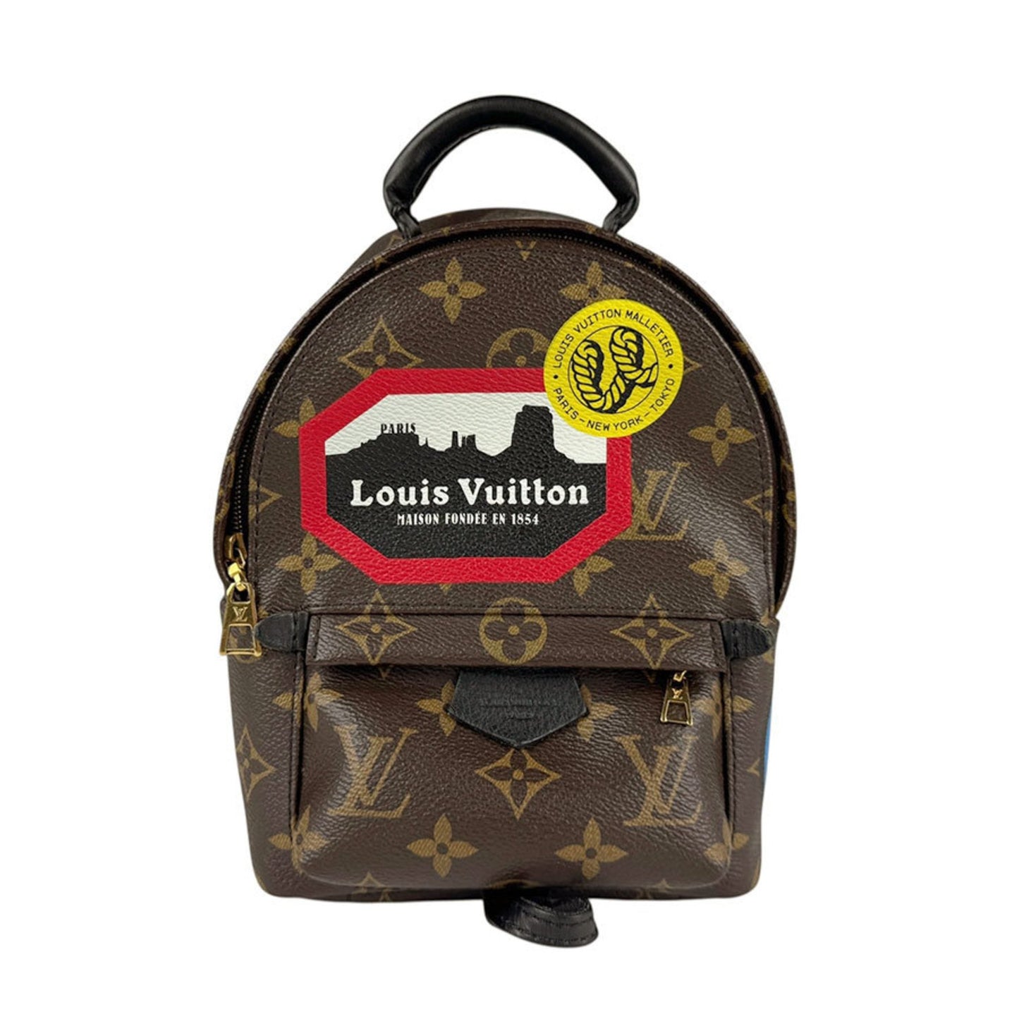 Louis Vuitton Louis Vuitton Backpack Monogram Palm Springs Canvas Brown Multicolor Gold