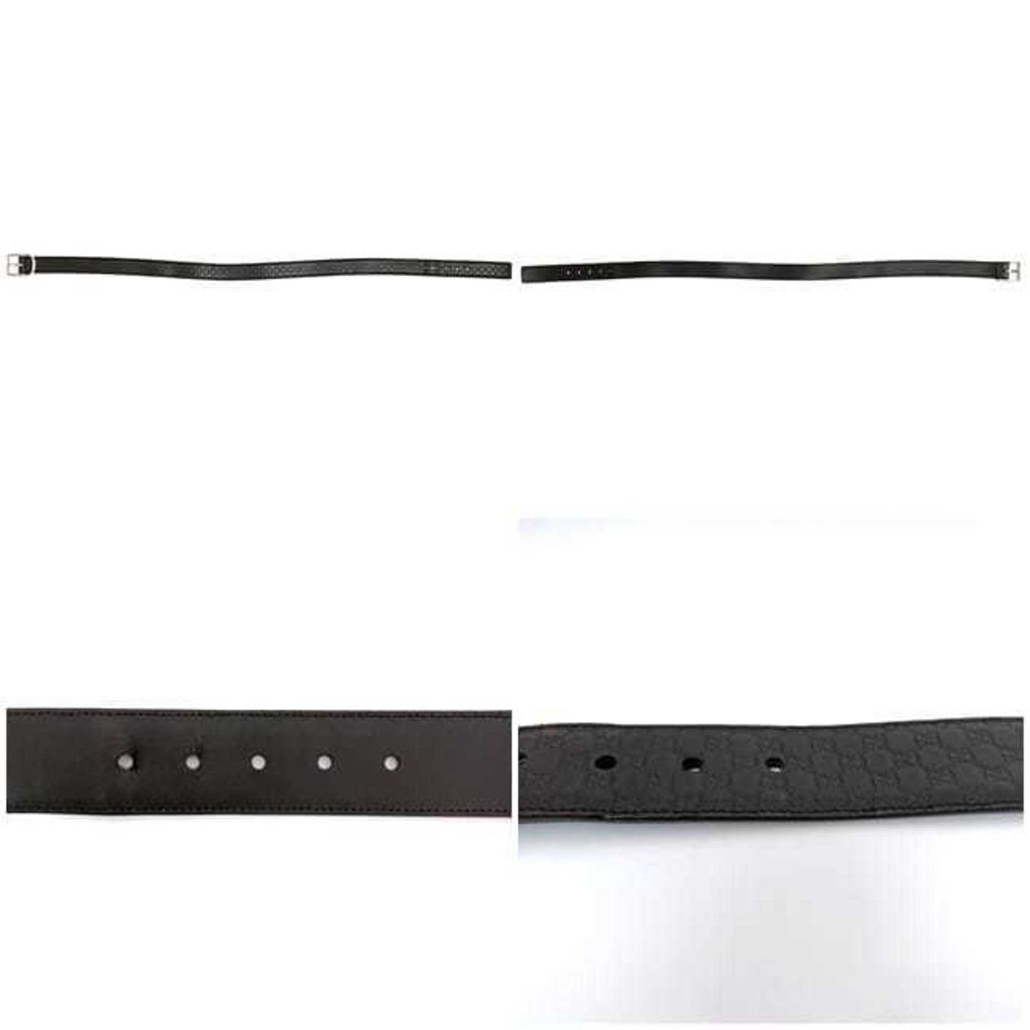Gucci Belt Ec-23096 Brown Micro Stripe 449716 103Cm Leather 214351 Gucci Gg Buckle Line Wide