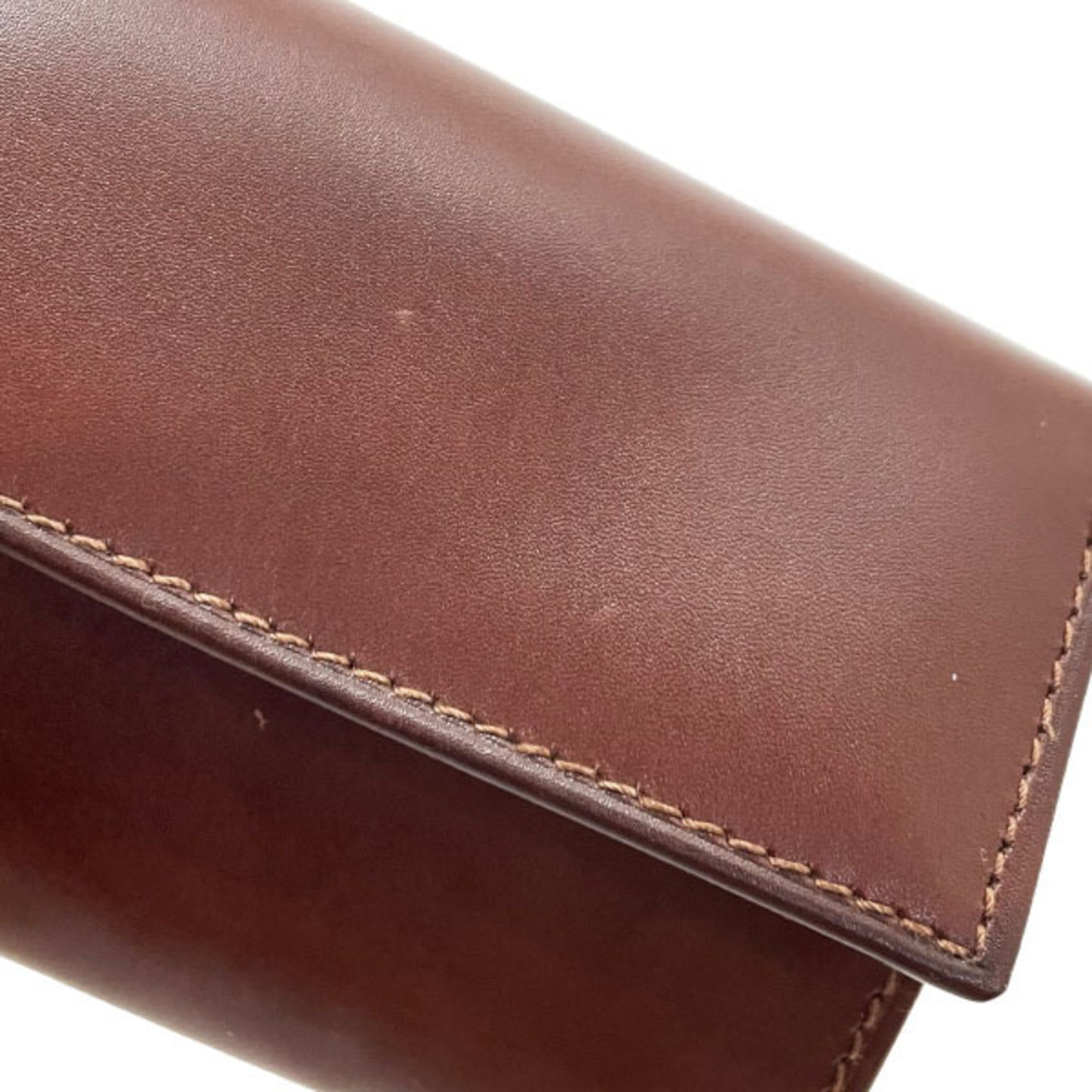 Salvatore Ferragamo Coin Purse F Leather Brown 22 6634 Ss-13181
