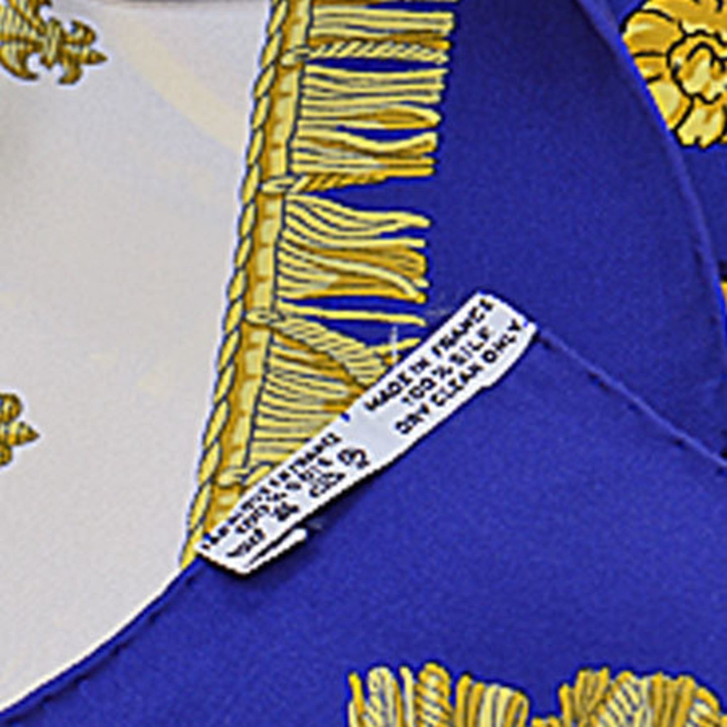 Hermes Hermes Scarf Carre 90 Vuedu Carosse De La Galere Reale Queen Coronation Silk Navy X White