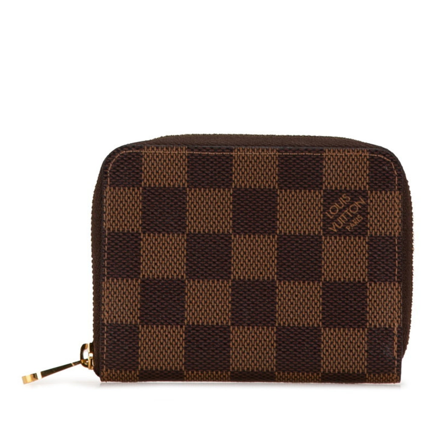 Louis Vuitton Damier Zippy Coin Purse Case N63070 Brown Pvc