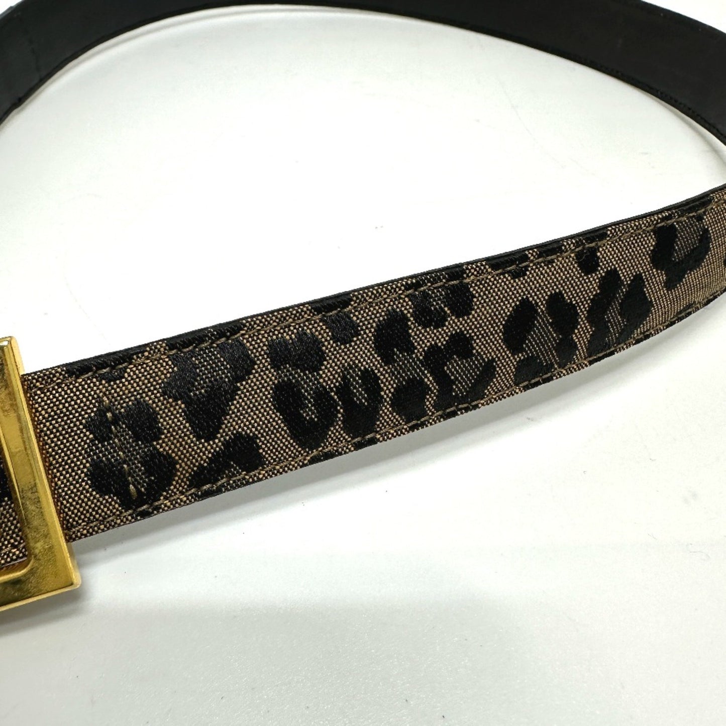 Fendi Leopard Belt Brown/Red Goldhardware