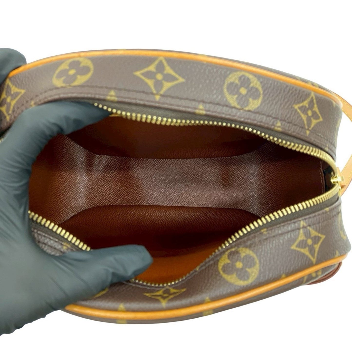 Louis Vuitton Vintage Blois Monogram Leather Shoulder Bag/Pochette Brown 62775