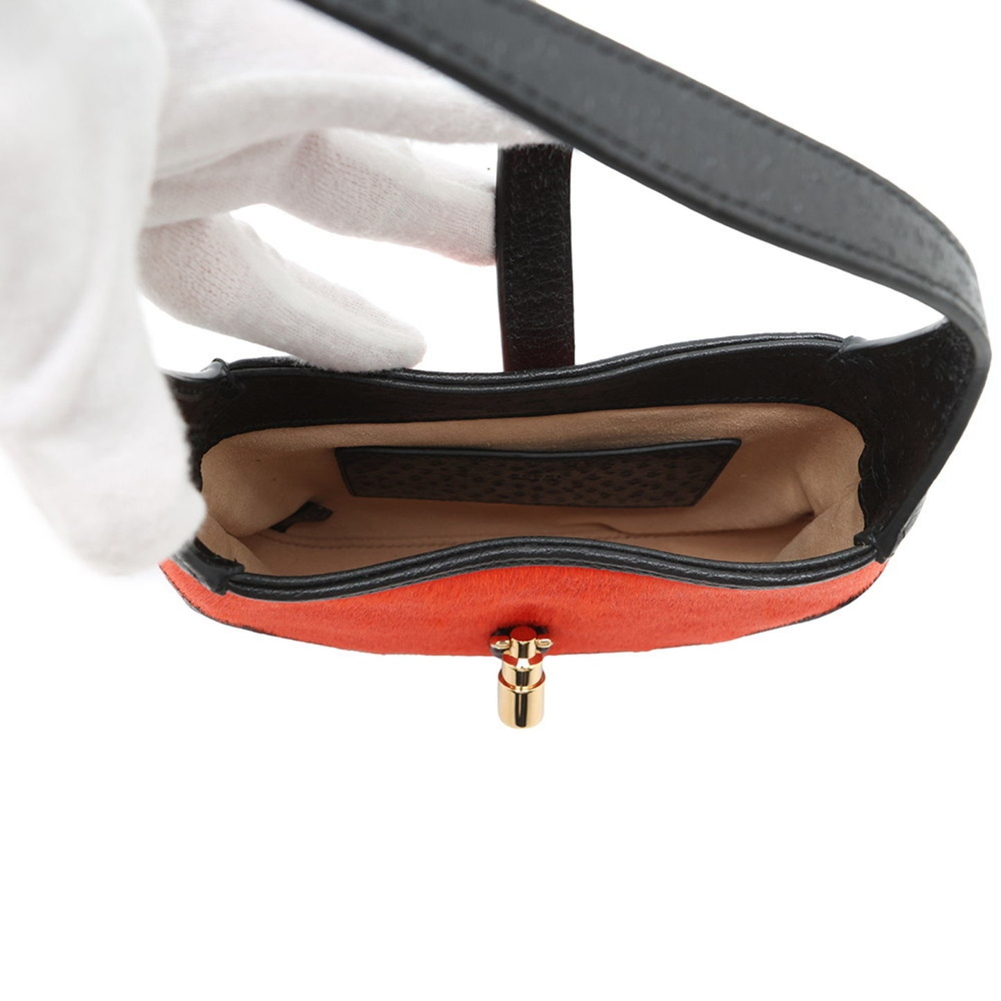 Gucci Jackie 1961 Mini Handbag In Pony Leather (637092) - Black