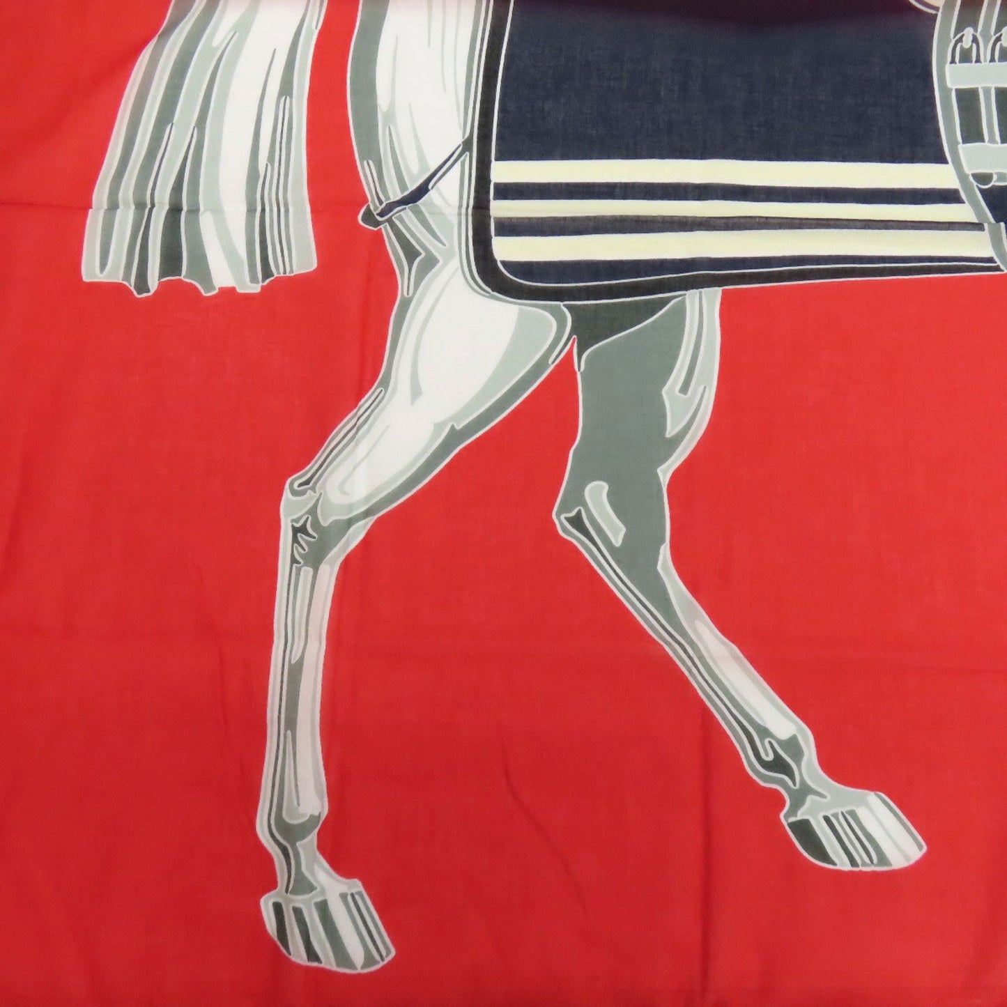 Hermes Horse Pattern Stole Cotton