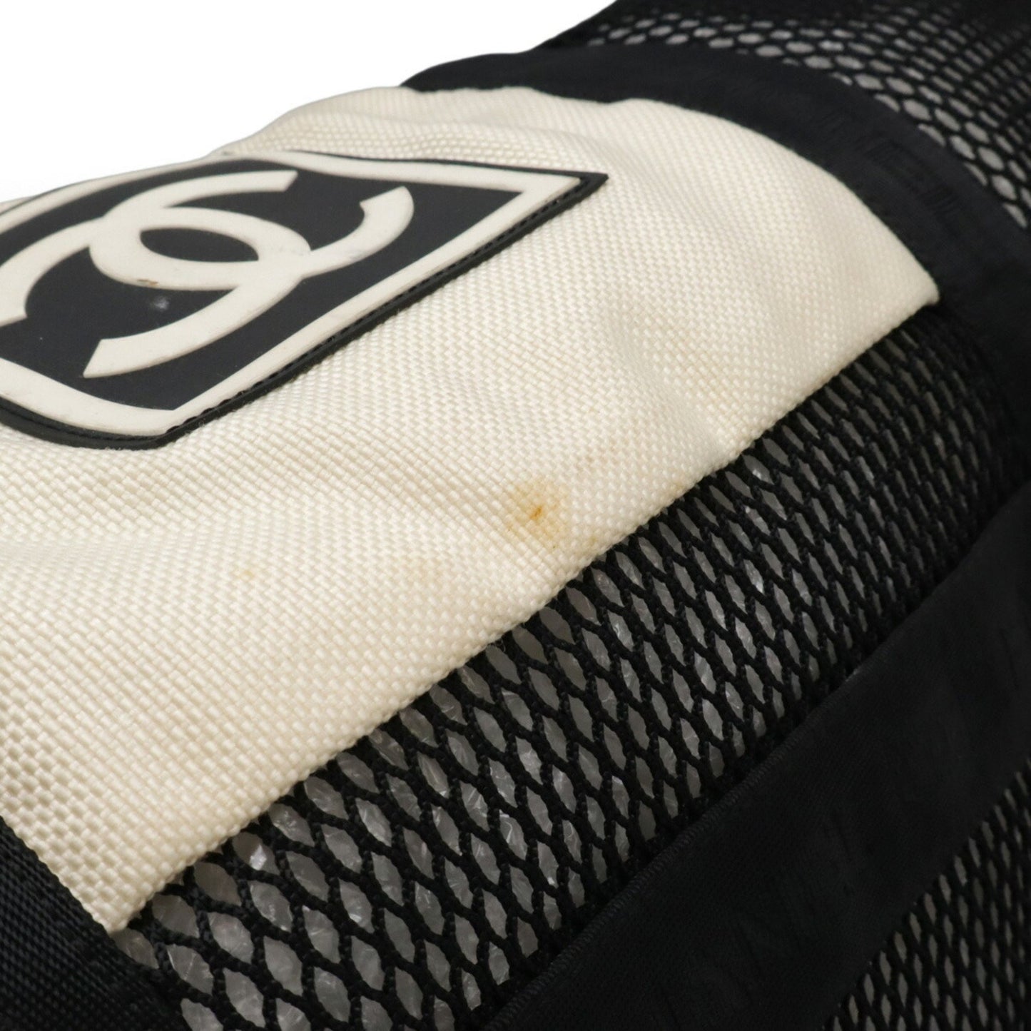 Chanel Chanel Sports Line Boston Bag Travel Shoulder Nylon Gray Black White