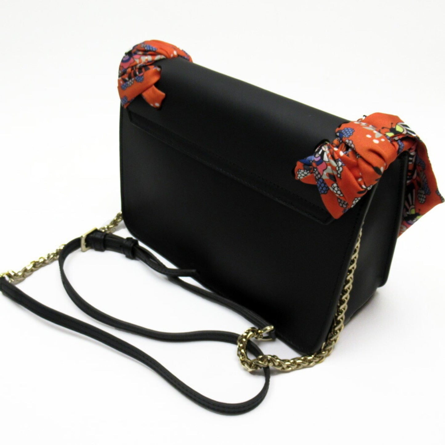 Furla Furla Shoulder Bag Metropolis Black Gold Orange Leather
