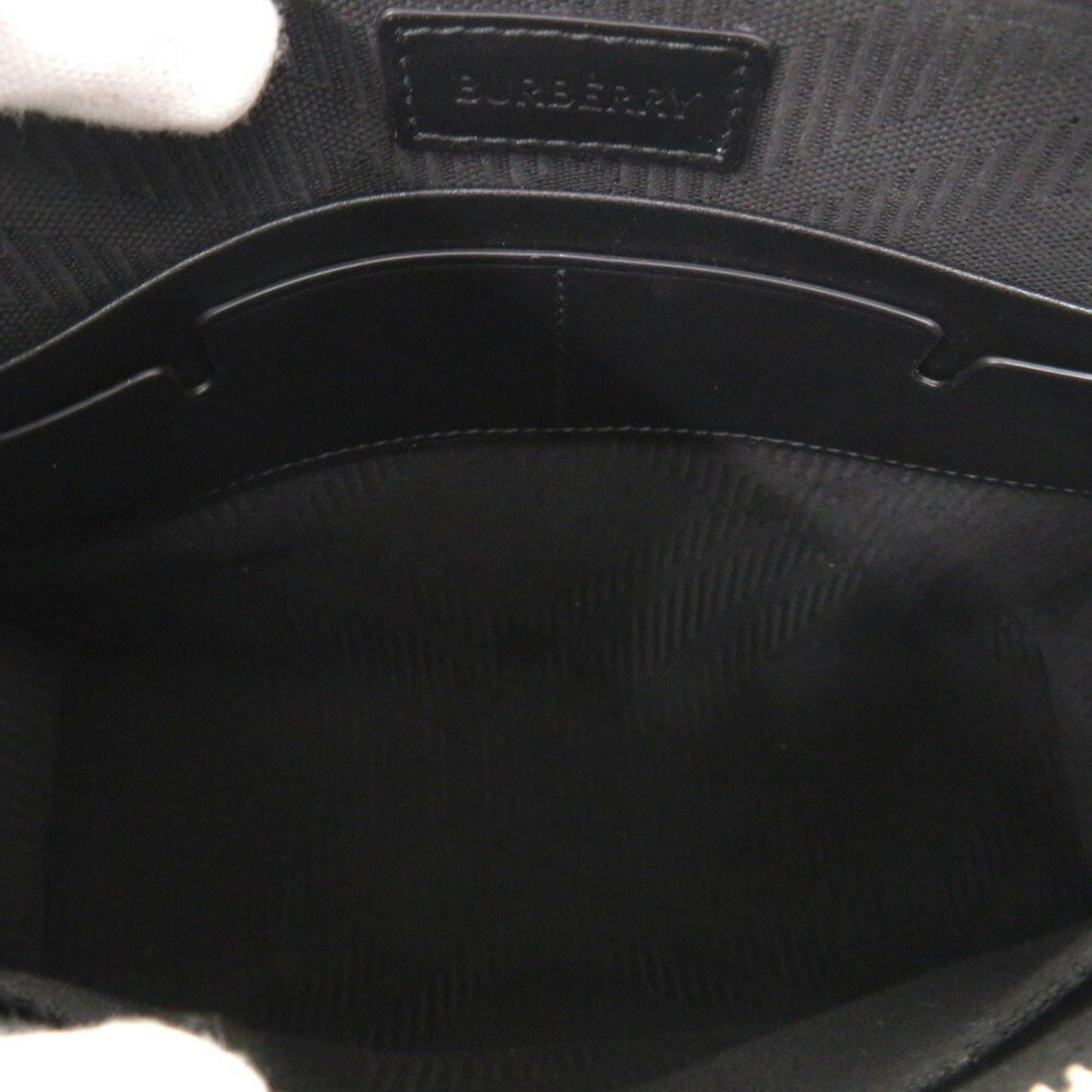 Unused Burberry Leather Black Pouch Clutch Bag 1093Burberry